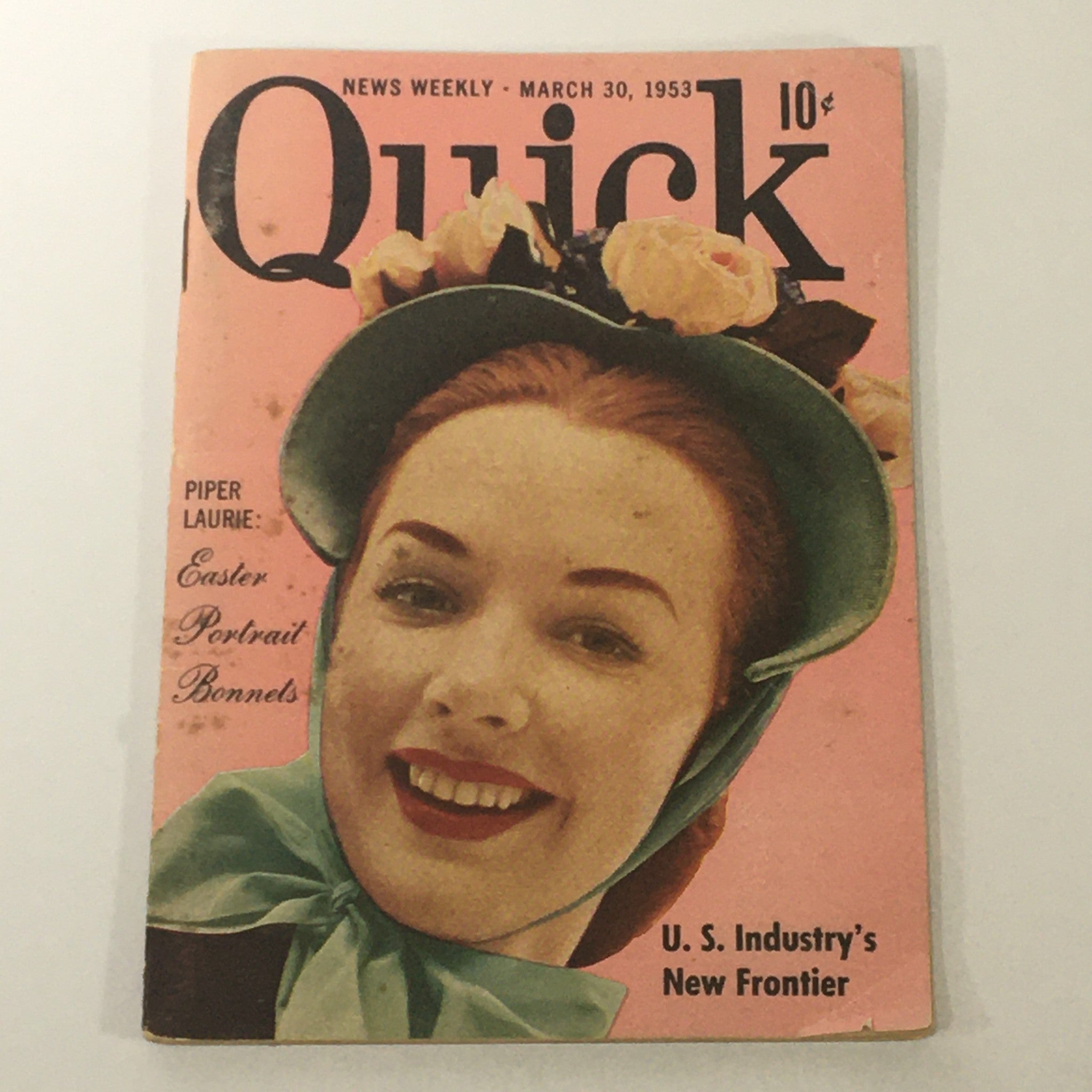 VTG Quick News Weekly March 30 1953 Vol 8 #13 Piper Laurie Cover, Newsstand