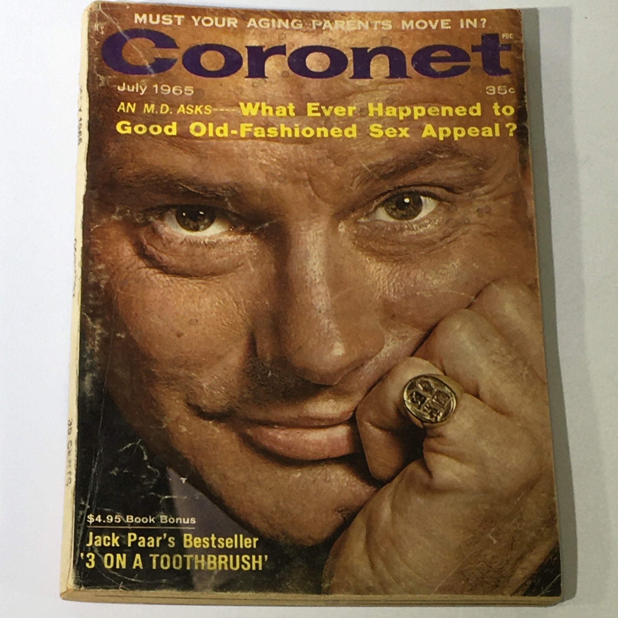 VTG Coronet Magazine July 1965 Vol 3 #7 Jack Paar's 3 On A Toothbrush, Newsstand