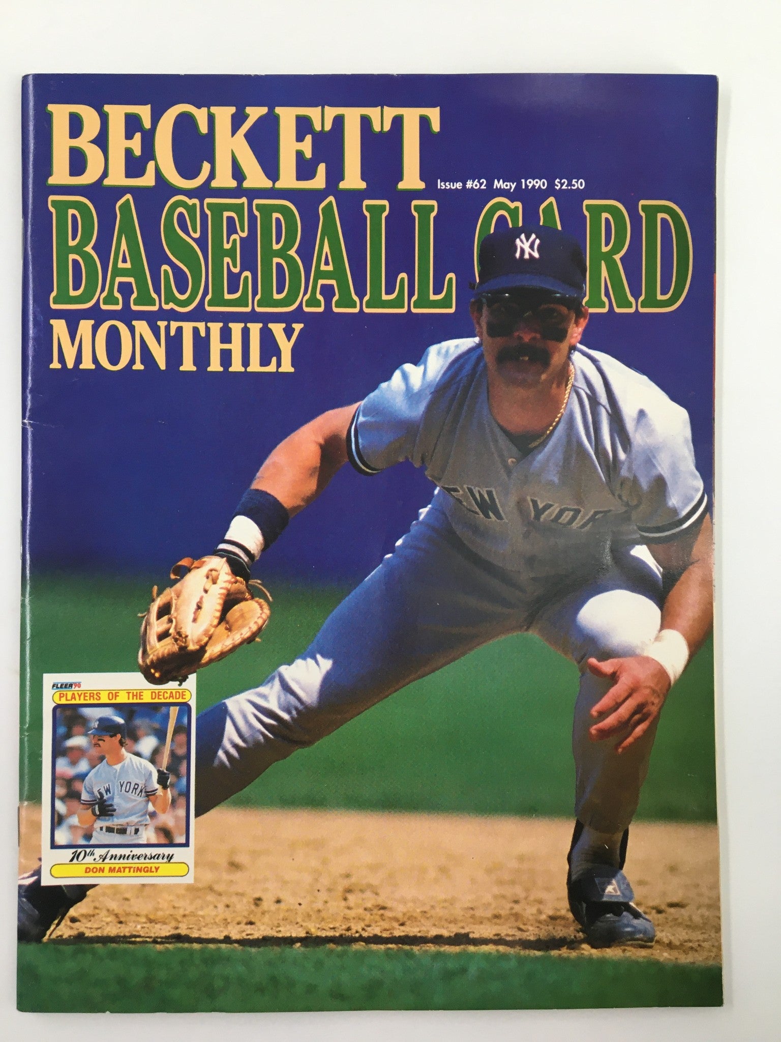 Beckett Baseball Card Monthly May 1990 Don Mattingly Cover No Label VG