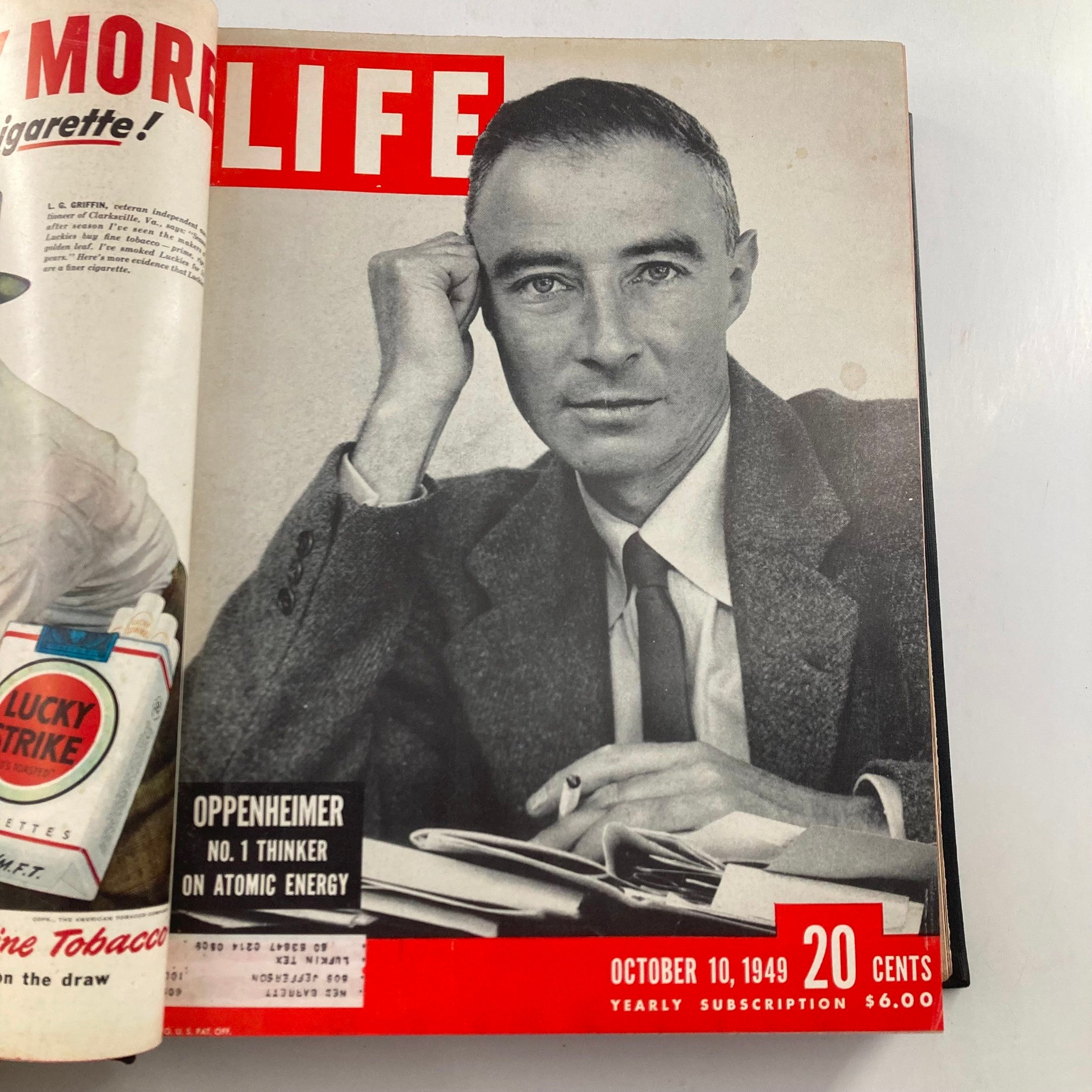 1949 Bound Life Magazine October December Complete Weekly Issue Oppenheimer