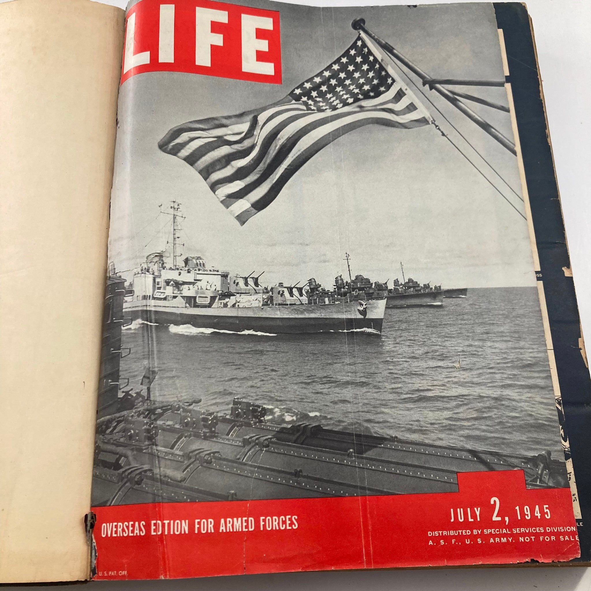 VTG 1945 Bound Life Magazine July - December Weekly Issue