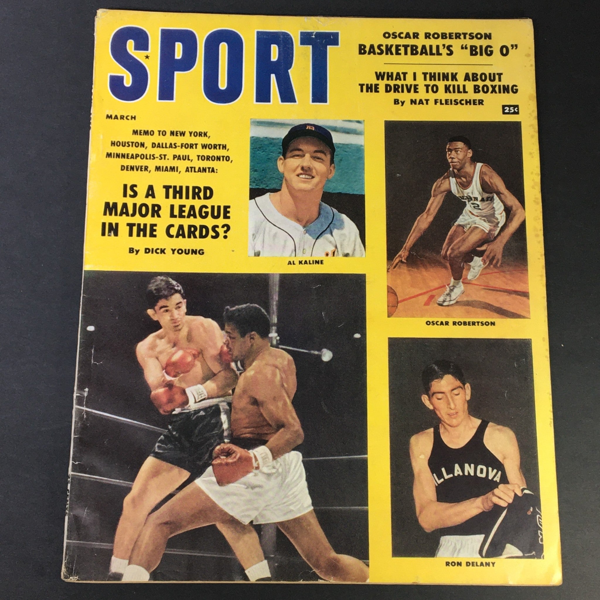 VTG Sport Magazine March 1959 Al Kaline, Oscar Robertson, Ron Delany, Newsstand