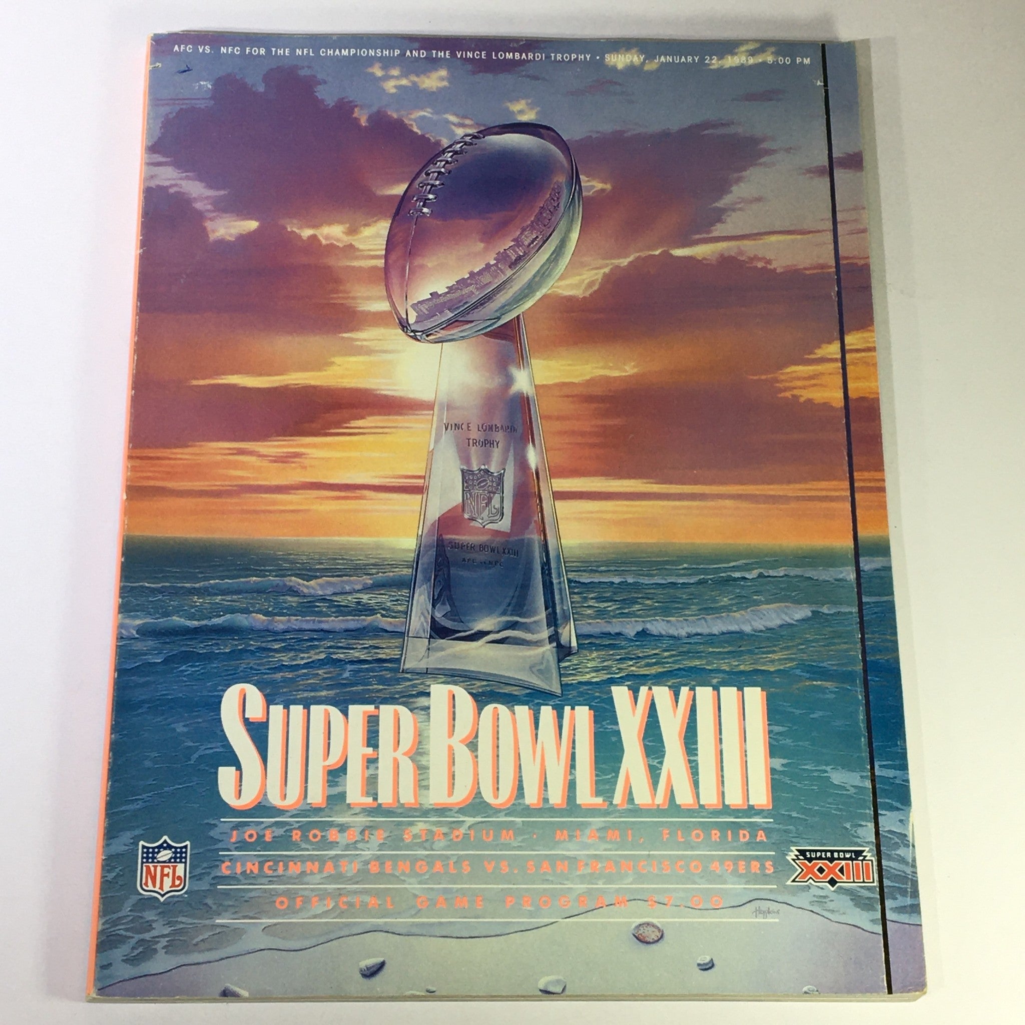 VTG Super Bowl XXIII Official Game Program January 22 1989 Bengals vs 49ers