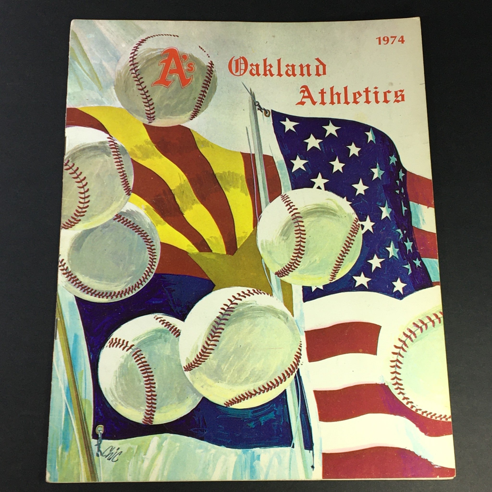 Vintage MLB Oakland Athletics 1974 Scorebook