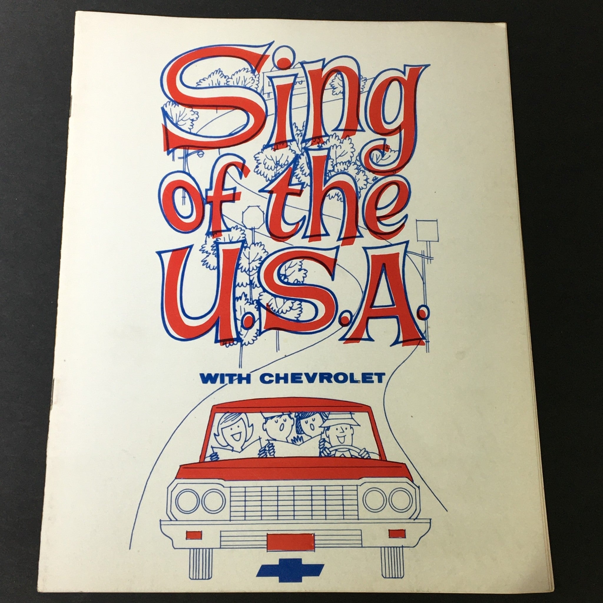 1964 Sing of the U.S.A. with Chevrolet Alphabetical Listings of Songs Songbook