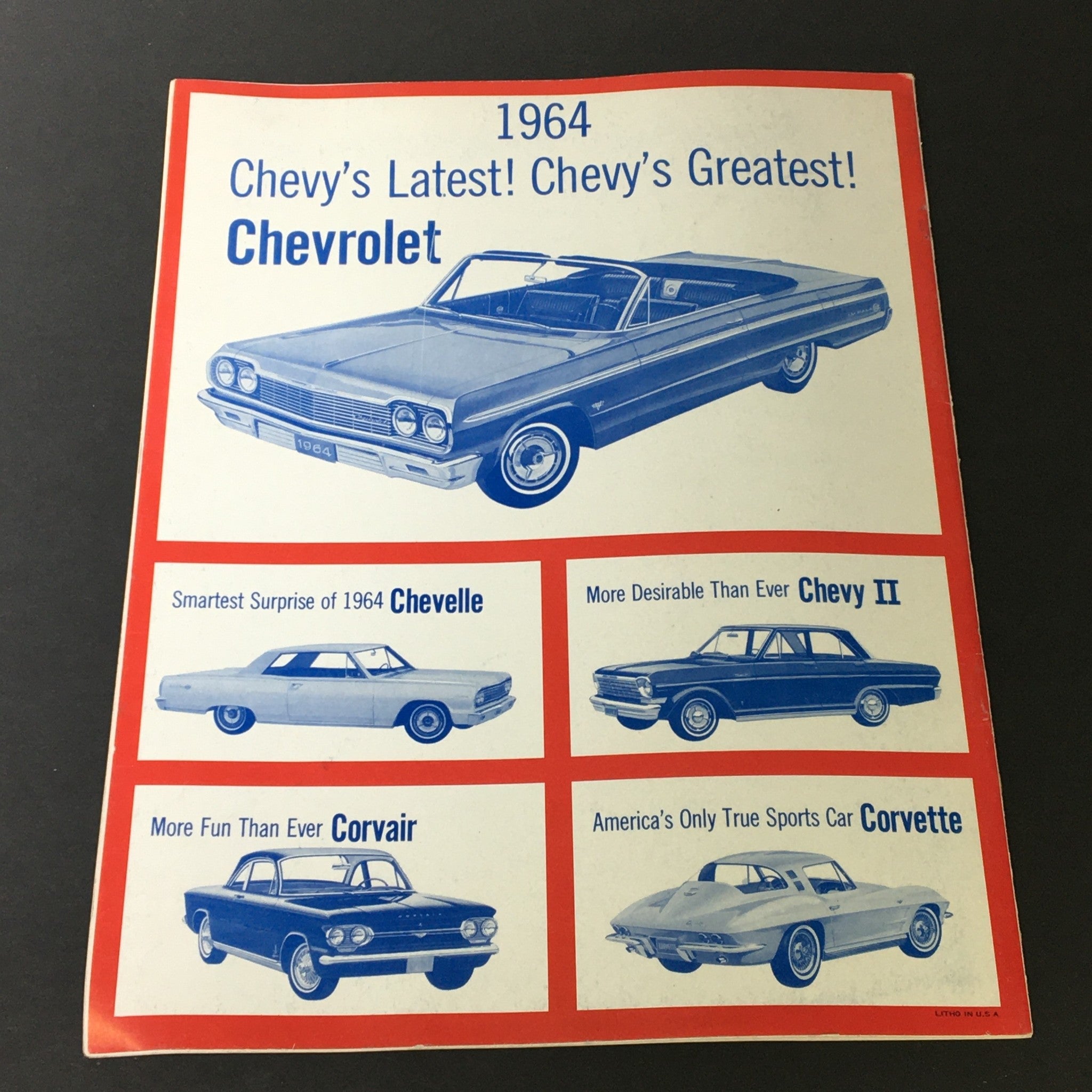 1964 Sing of the U.S.A. with Chevrolet Alphabetical Listings of Songs Songbook