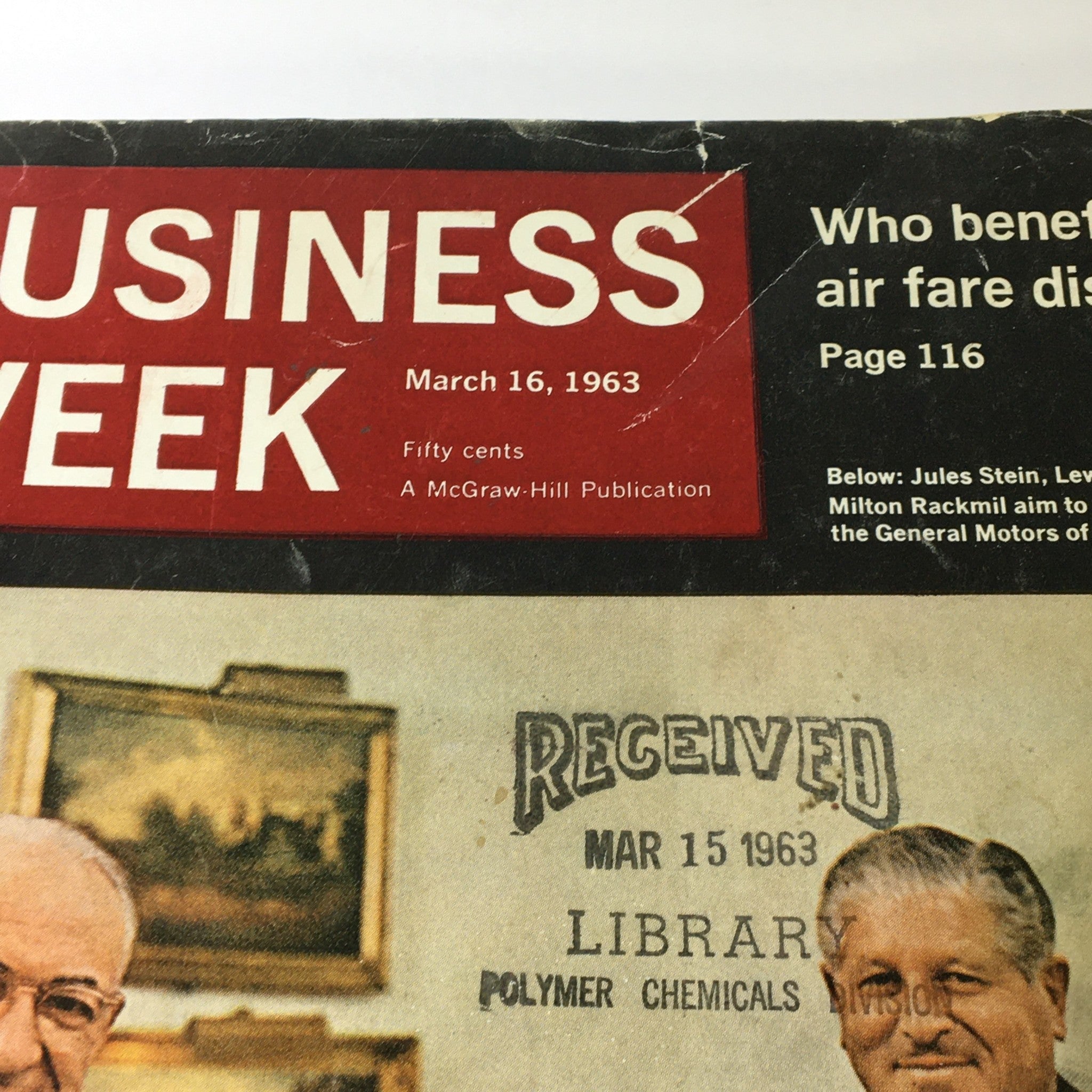 Business Week Magazine March 16 1963 Jules Stein, Lew Wasserman, Milton Rackmil