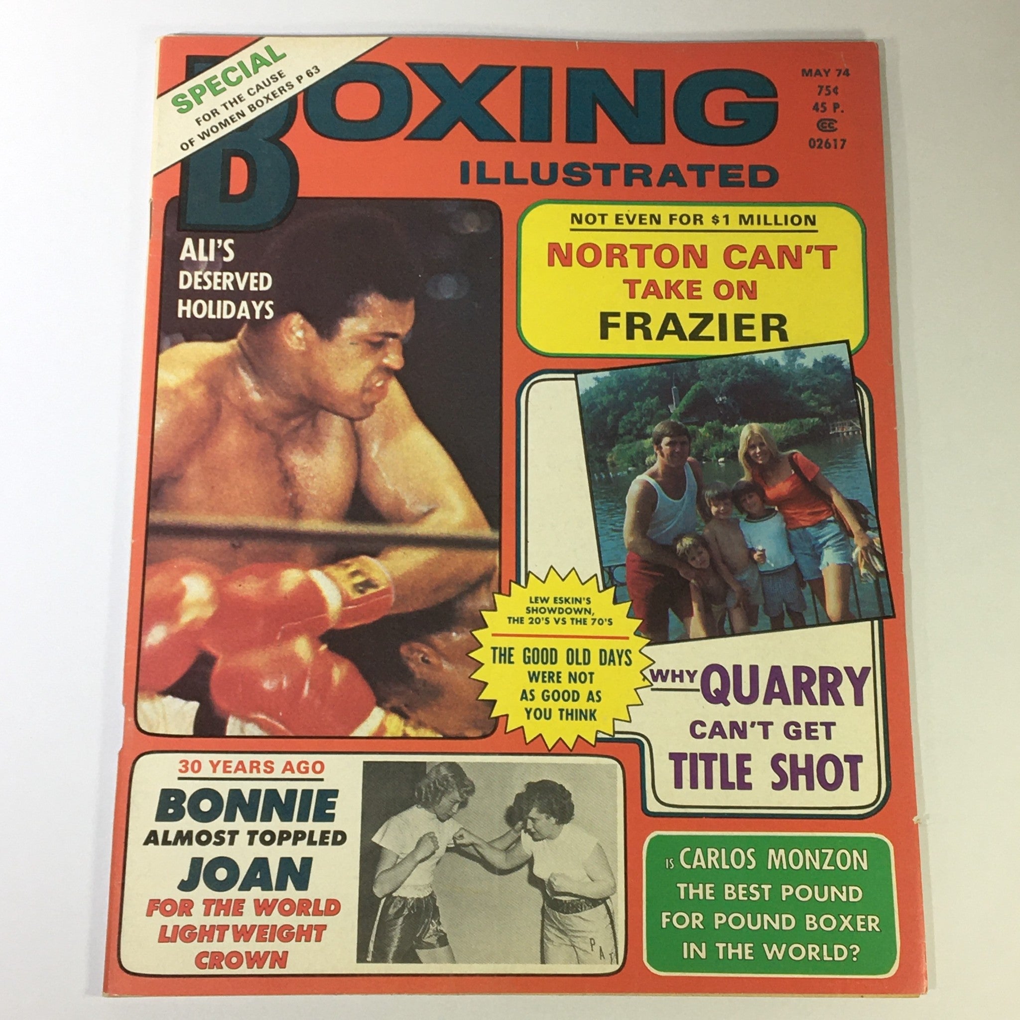 VTG Boxing Illustrated Magazine May 1974 Muhammad Ali, Ken Norton, Newsstand