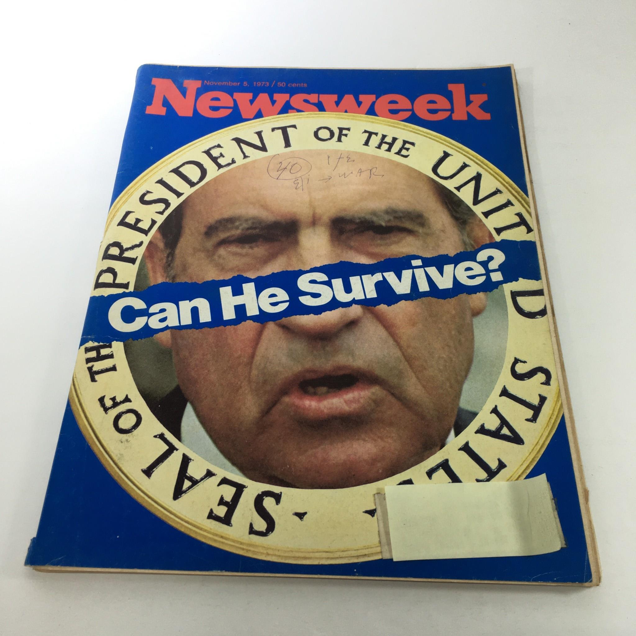 Newsweek Magazine: November 5 1973 - Richard Nixon: Can He Survive?