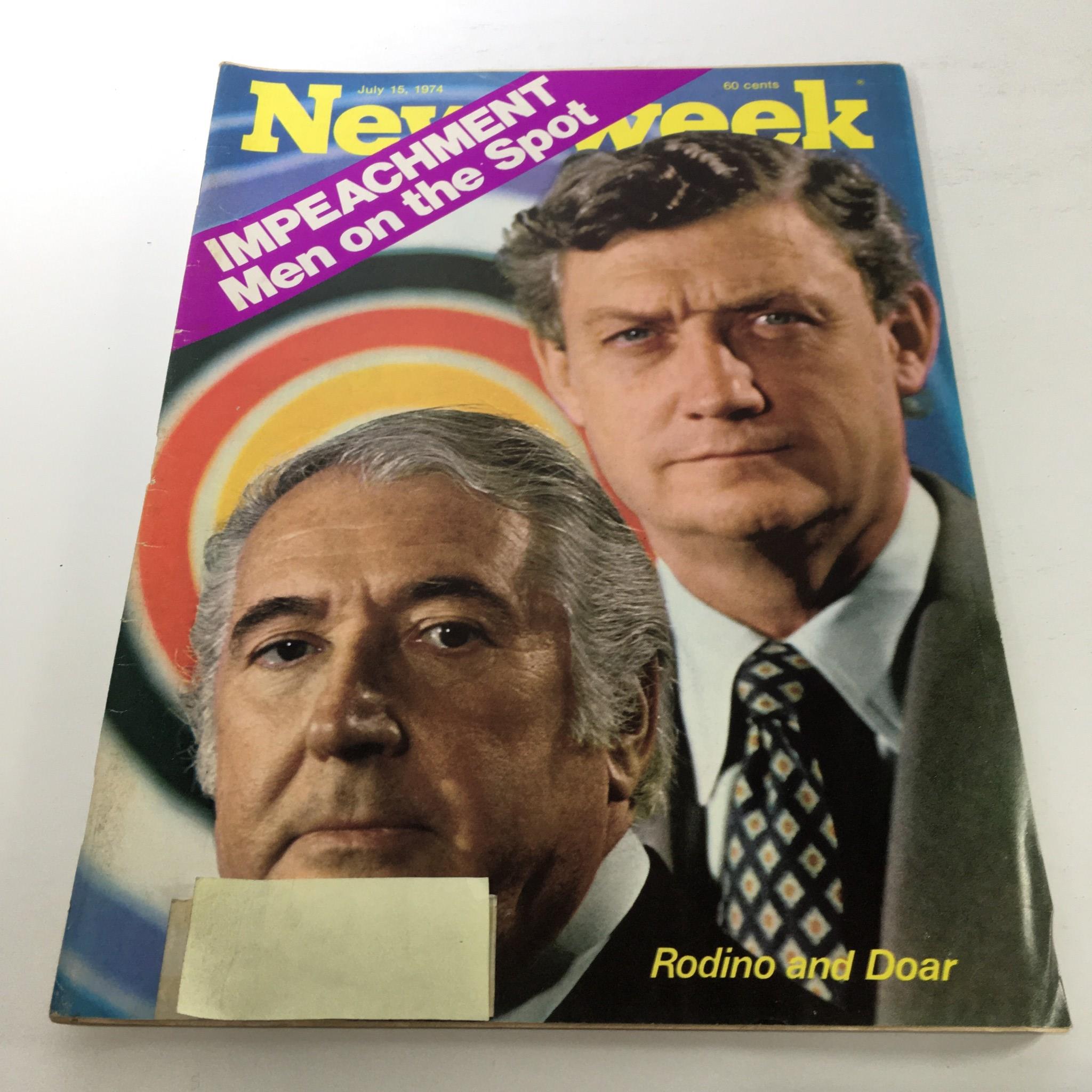 Newsweek Magazine: July 15 1974 - Impeachment Men on the Spot: Rodino and Doar