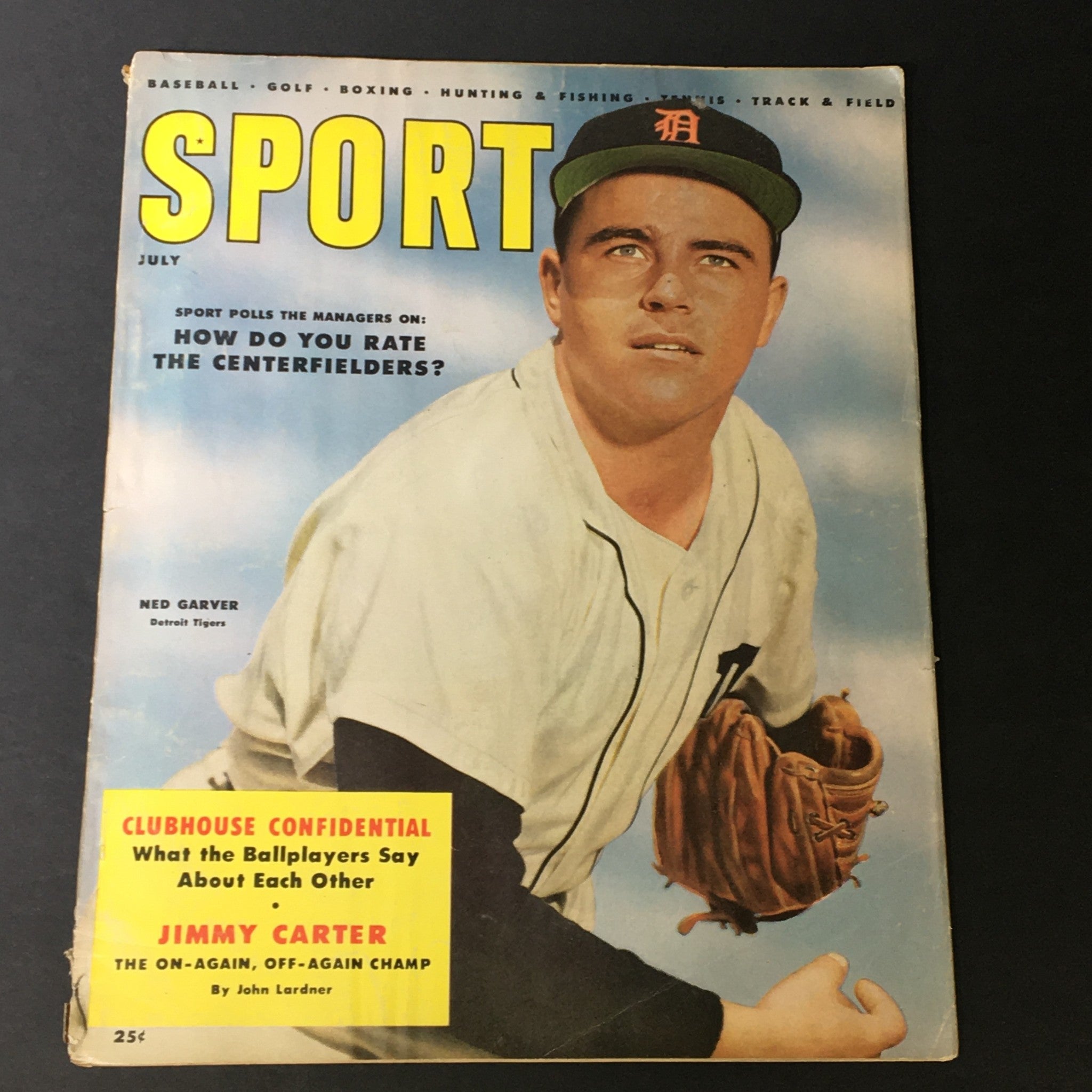 VTG Sport Magazine July 1955 Detroit Tigers Ned Garver, Jimmy Carter, Newsstand