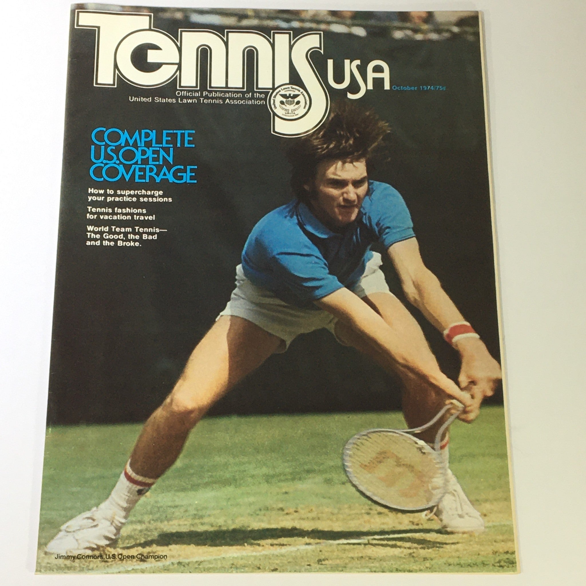 VTG Tennis USA Magazine October 1974 Jimmy Connors U.S. Open Champion, Newsstand