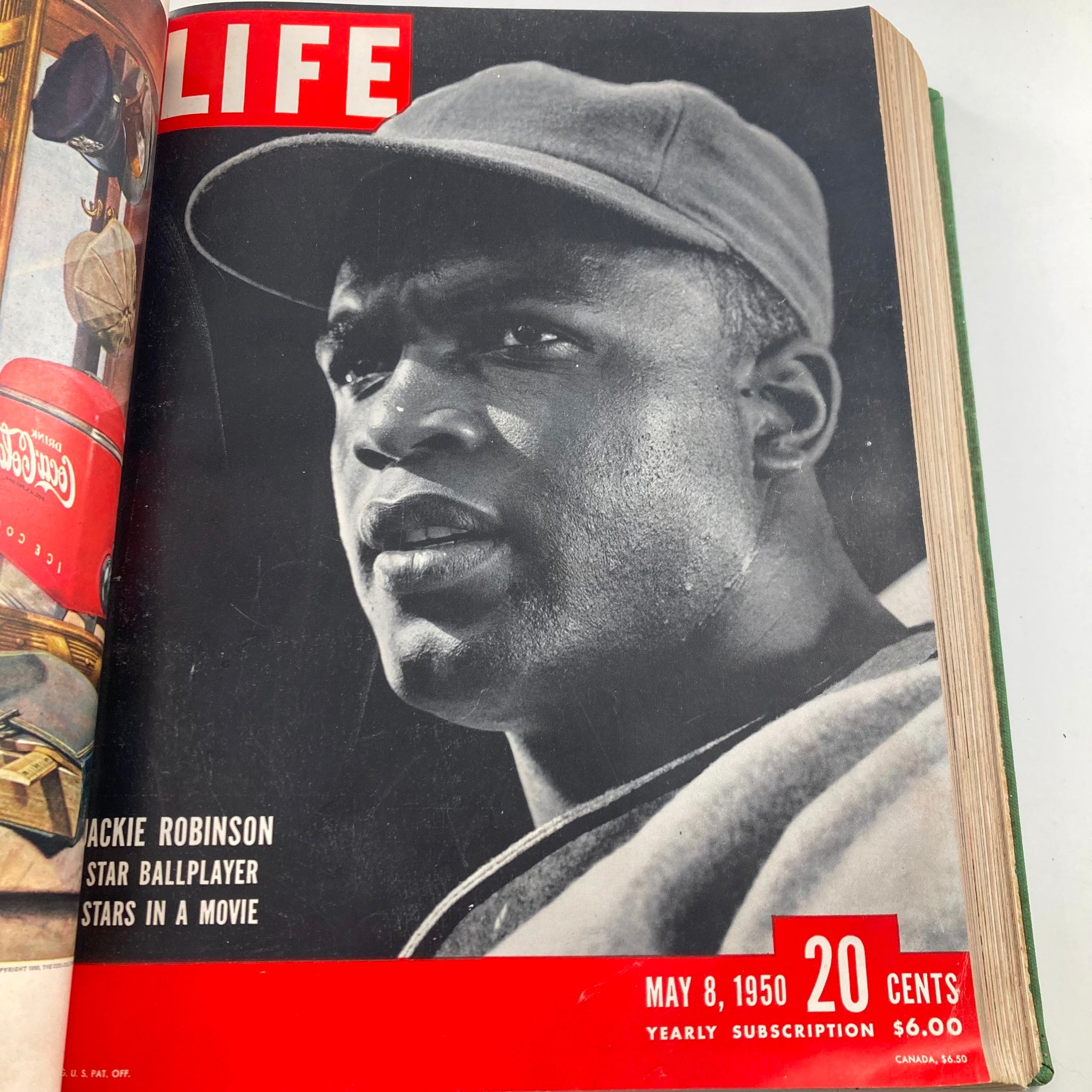 VTG 1950 Bound Life Magazine April - June Complete Weekly Issue Jackie Robinson