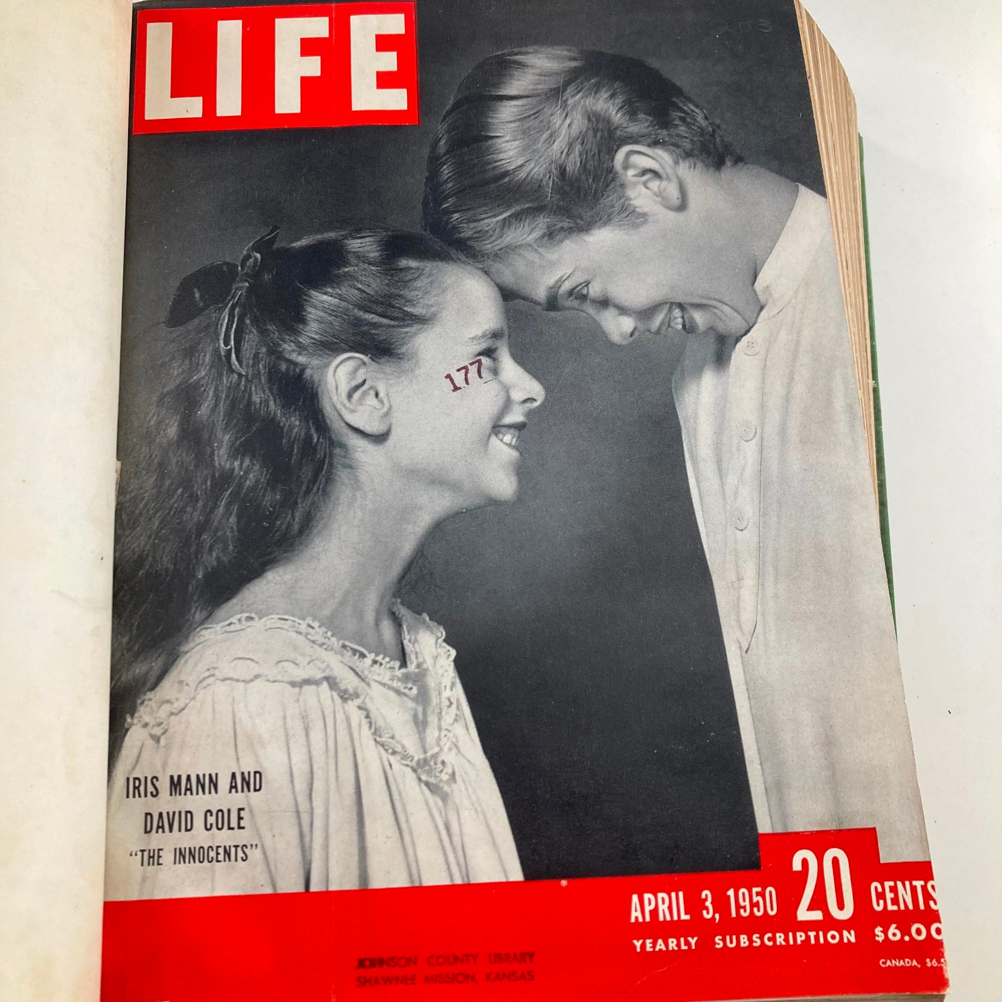 VTG 1950 Bound Life Magazine April - June Complete Weekly Issue Jackie Robinson