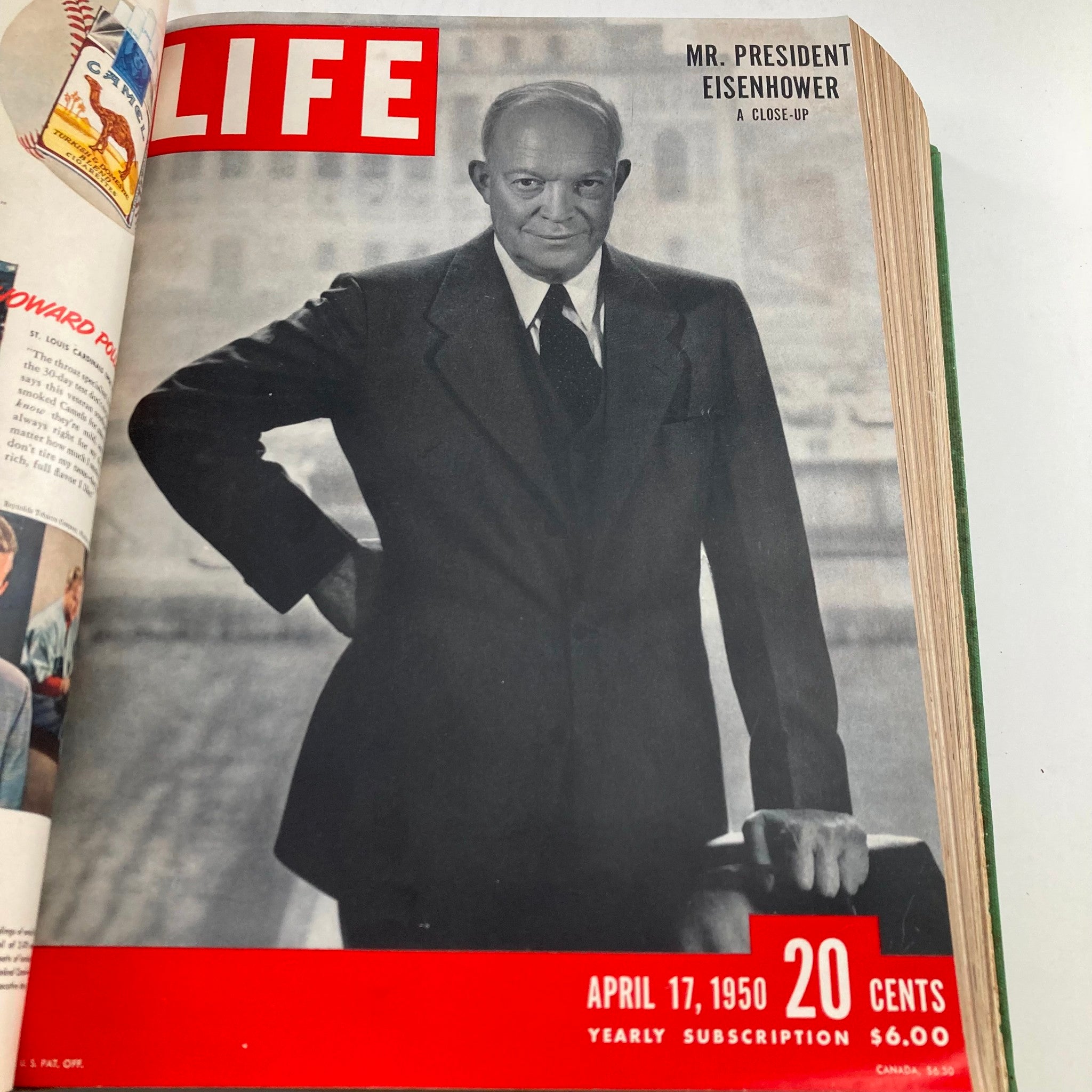 VTG 1950 Bound Life Magazine April - June Complete Weekly Issue Jackie Robinson