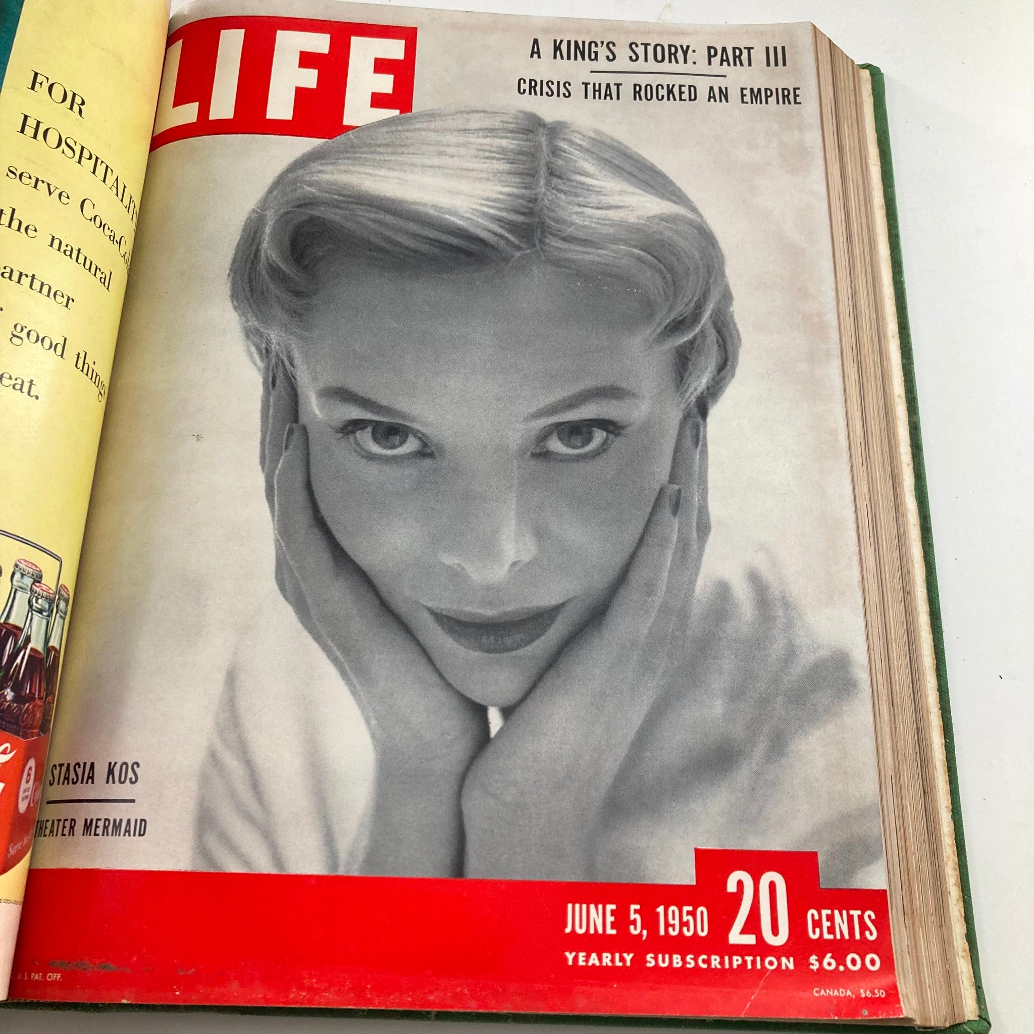 VTG 1950 Bound Life Magazine April - June Complete Weekly Issue Jackie Robinson