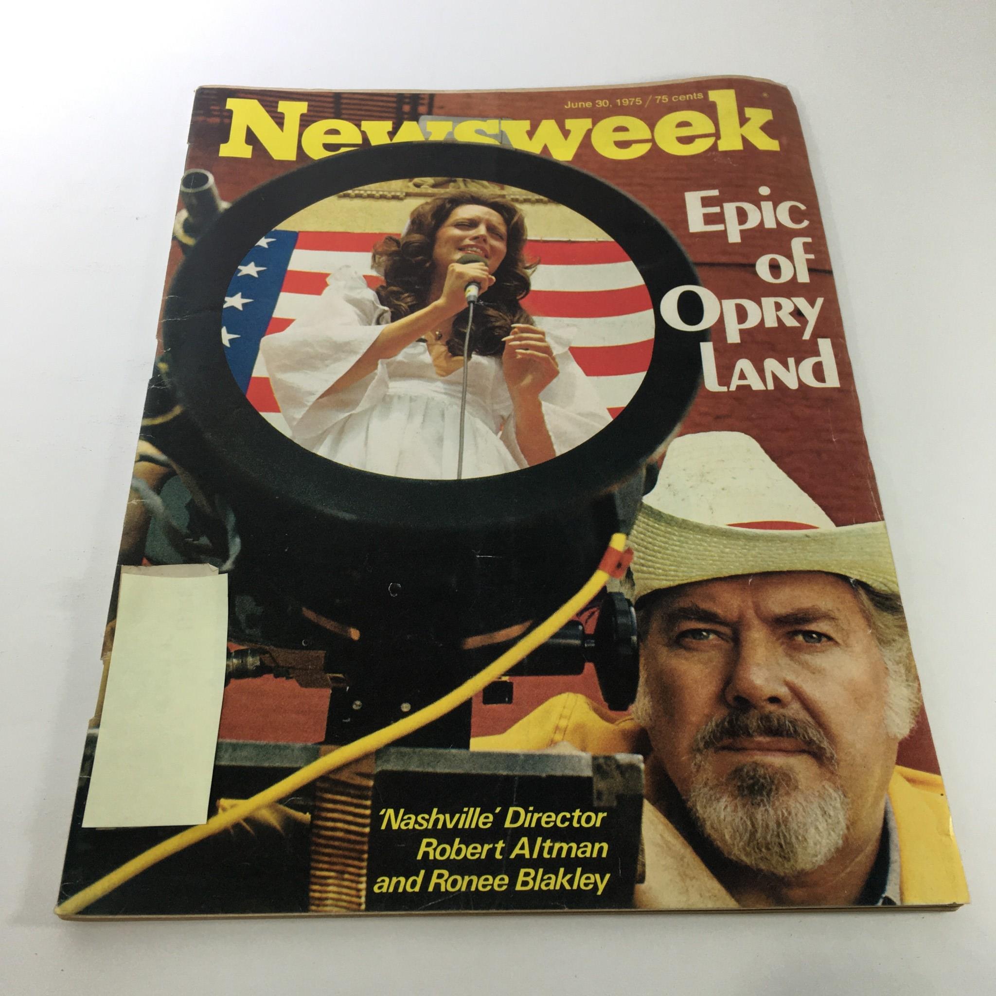 Newsweek Magazine: Jun 30 75 - 'Nashville' Director Robert Altman-Ronee Blakley