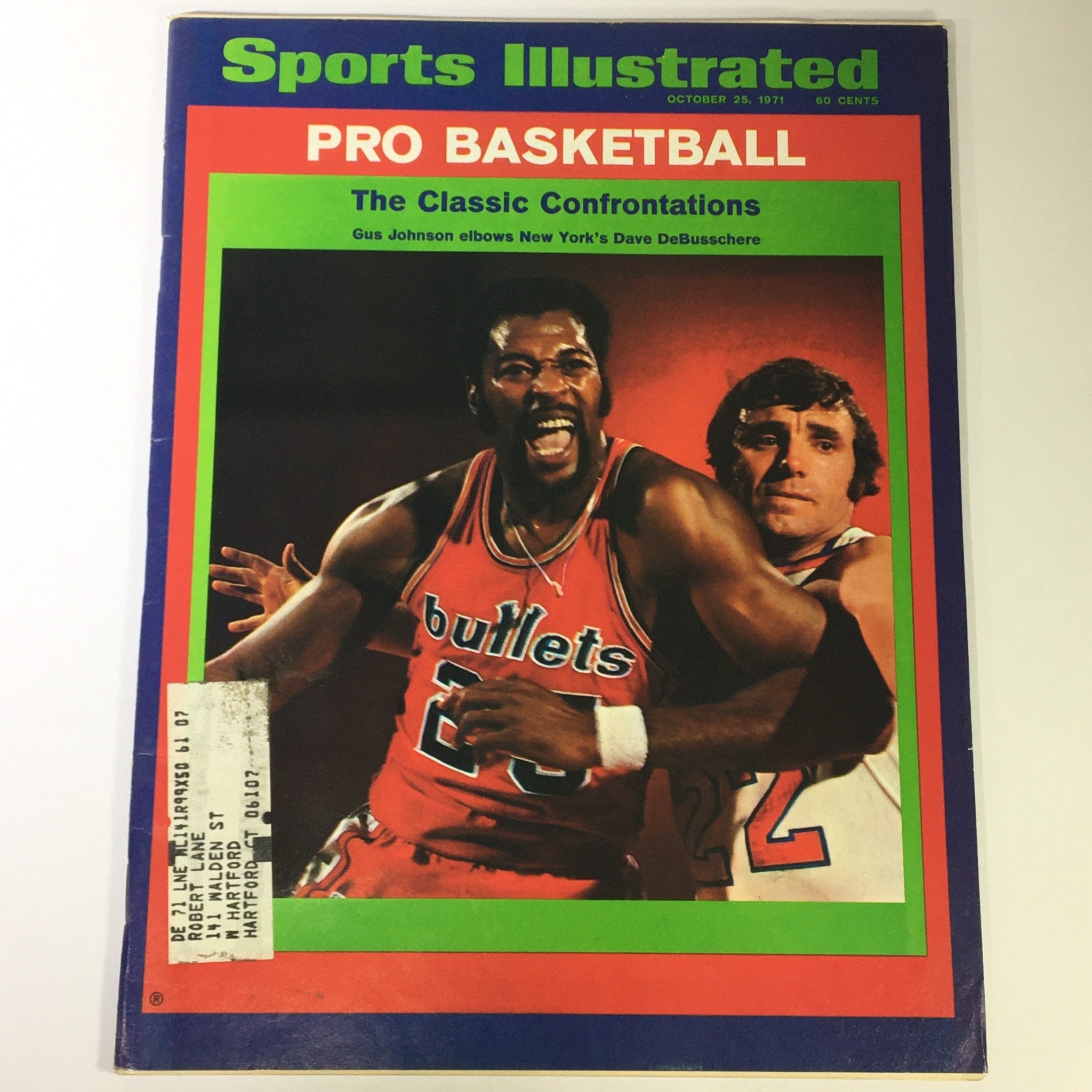 VTG Sports Illustrated Magazine October 25 1971 Gus Johnson, Dave DeBusschere