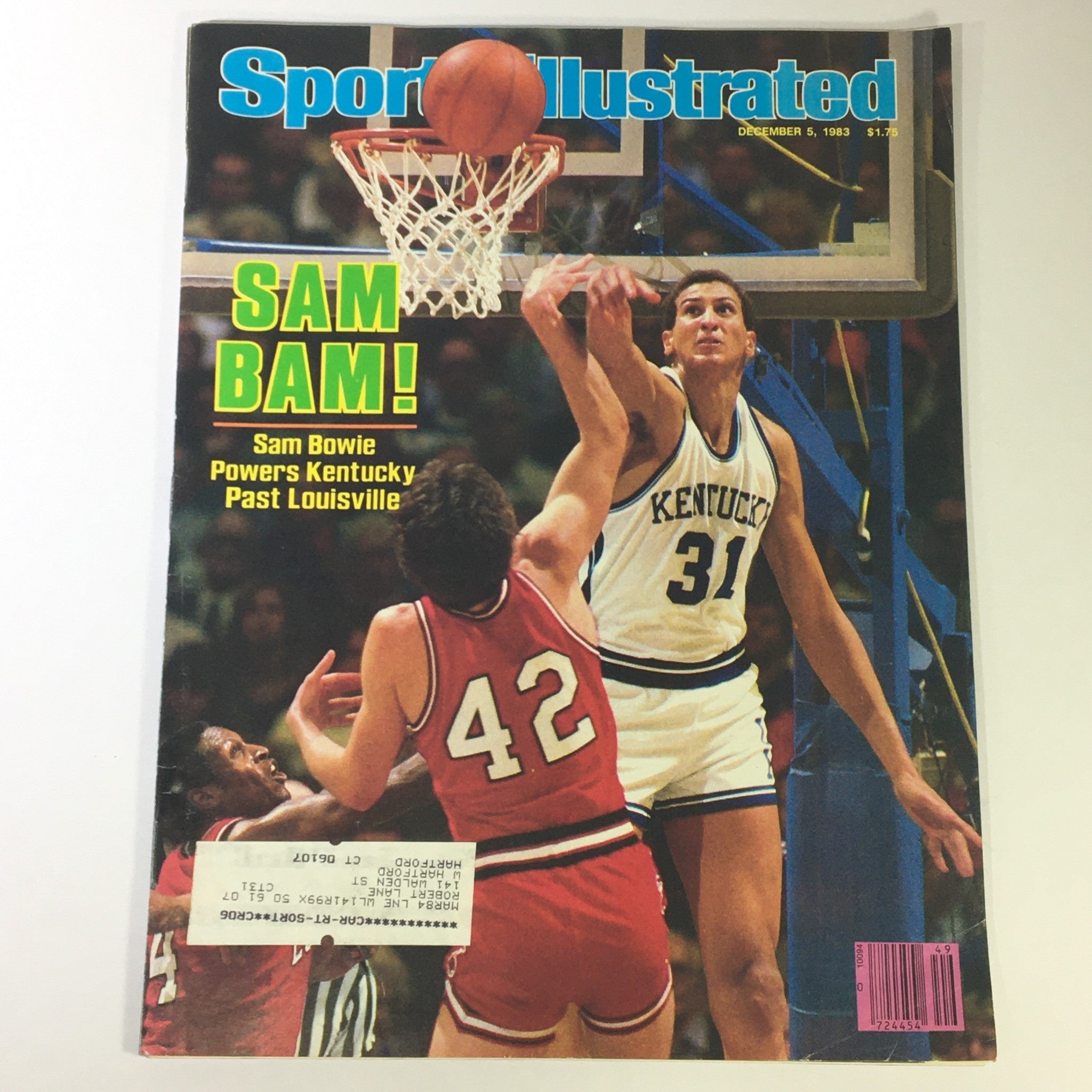 VTG Sports Illustrated Magazine December 5 1983 Kentucky's Sam Bowie