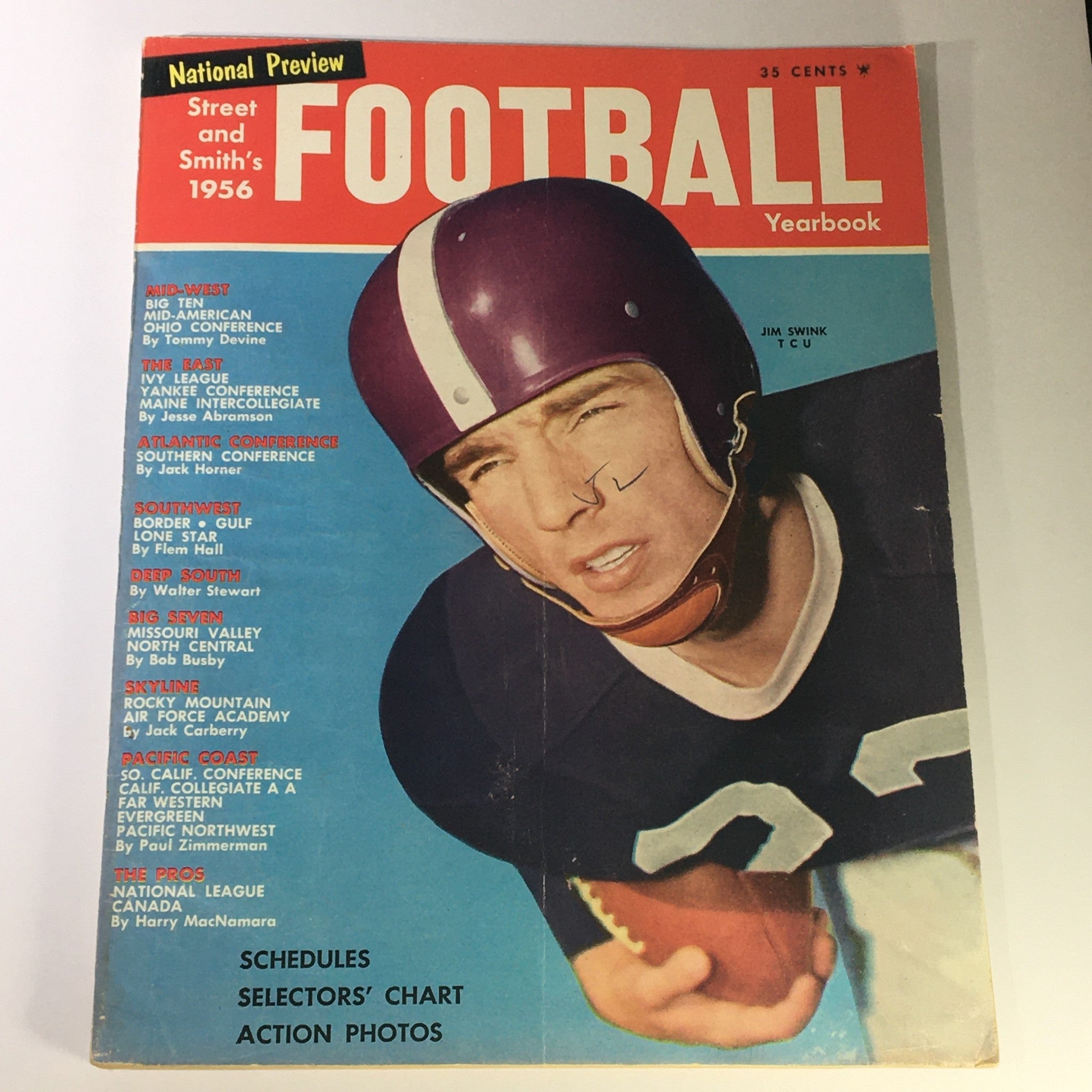 VTG Street & Smith's 1956 Football Yearbook James Edward Swink T.C.U.