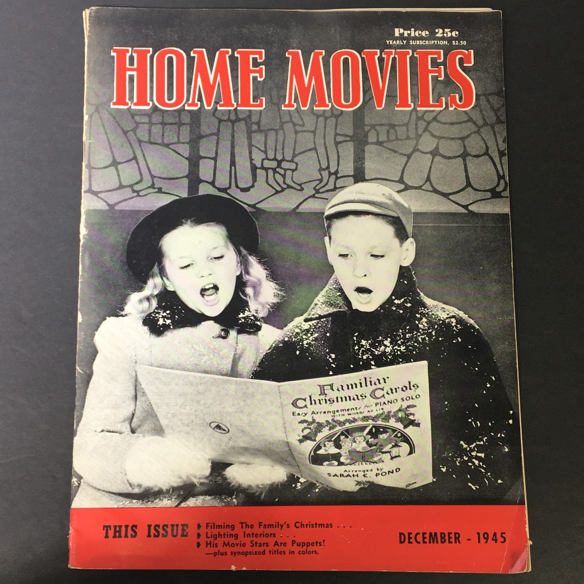 VTG Home Movies Magazine December 1945 Filming The Family's Christmas, Newsstand