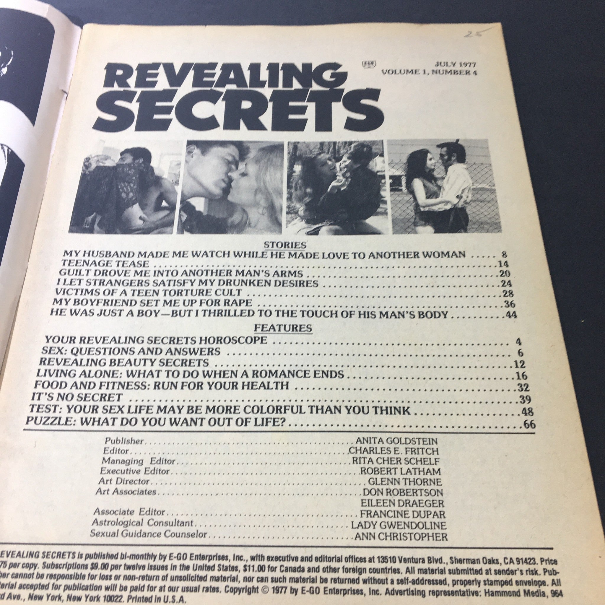 VTG Revealing Secrets Magazine July 1977 Revealing Beauty Secrets, Newsstand