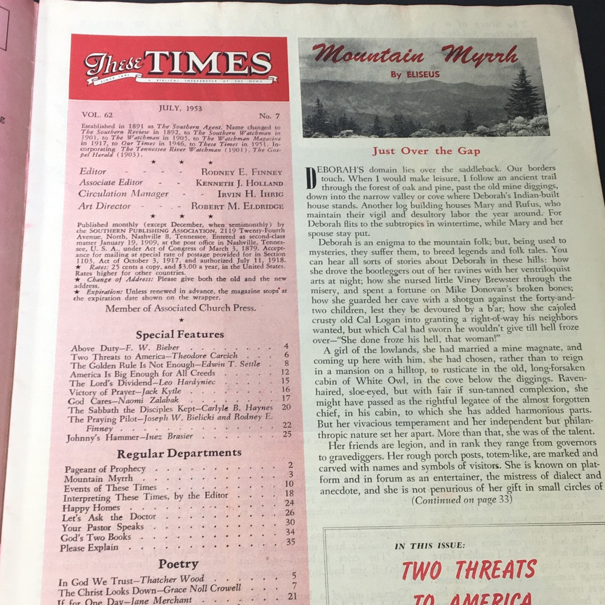 VTG These Times Magazine July 1953 The Golden Rule is Not Enough, Newsstand