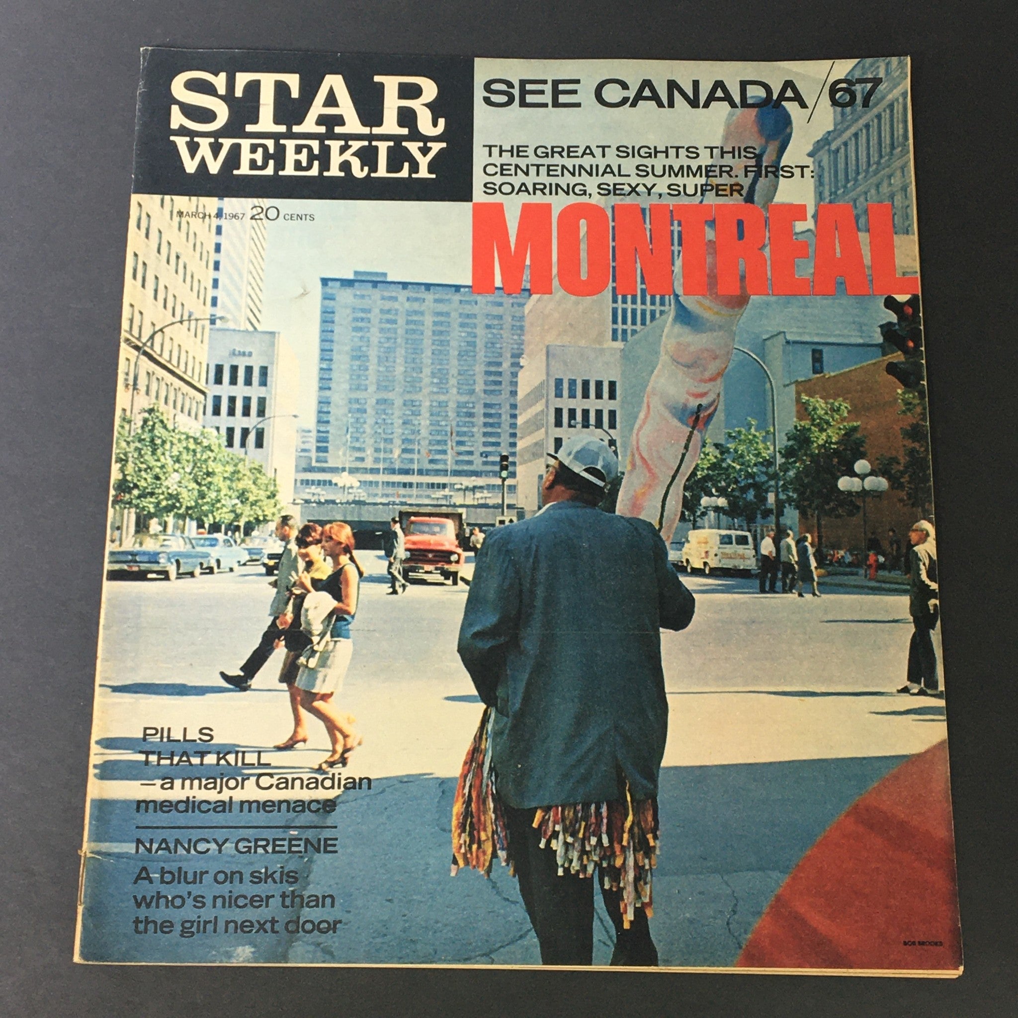 VTG Star Weekly Magazine March 4 1967 Nancy Greene, Montreal Canada, Newsstand