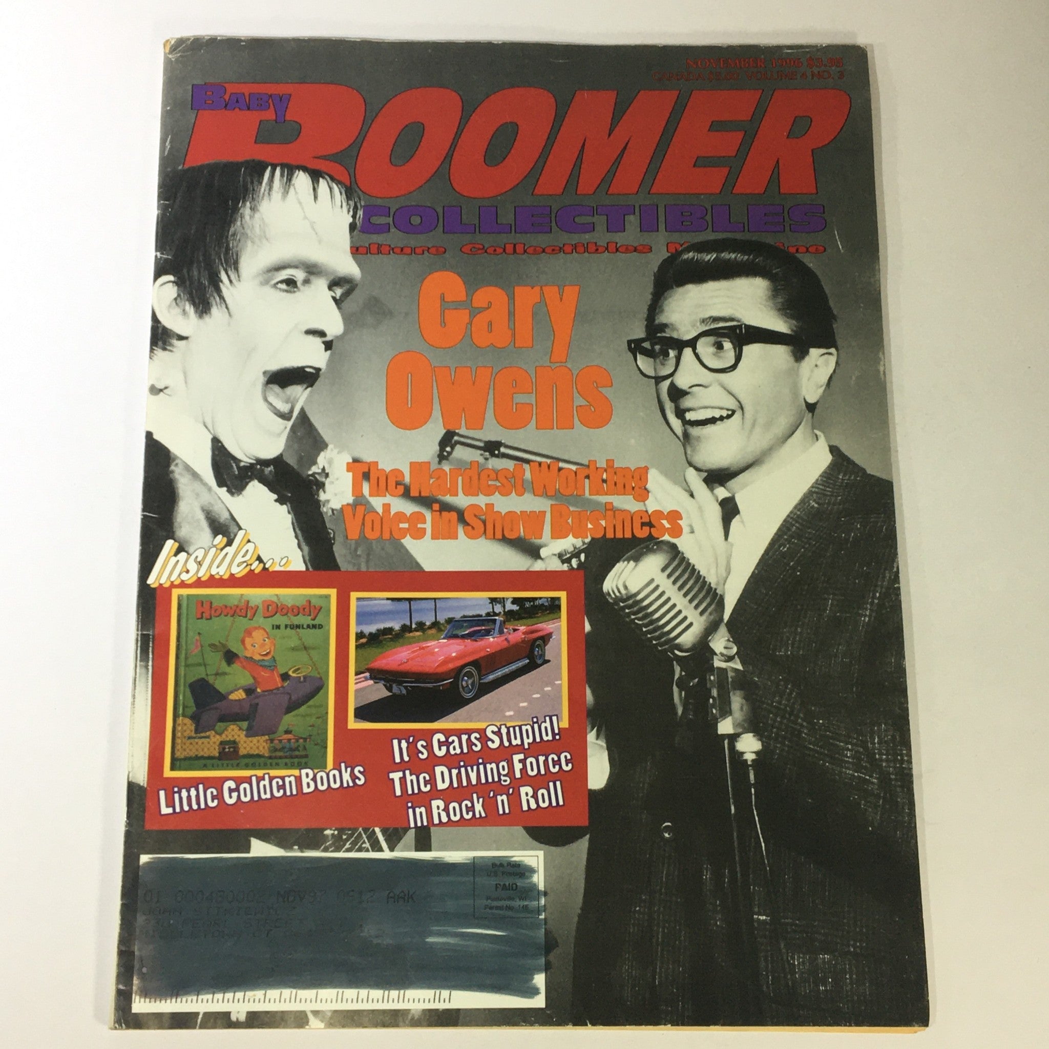 Baby Boomer Collectibles Magazine November 1996 Vol 4 #3 Actor Gary Owens