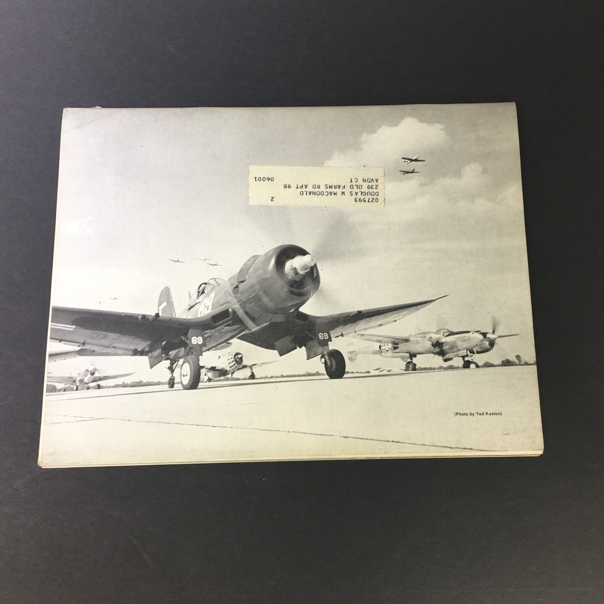 Vintage Sport Aviation Magazine October 1974 Cover featuring a dramatic black and white photograph of an aviation scene captured by Ted Koston, showcasing vintage aircraft on a runway.