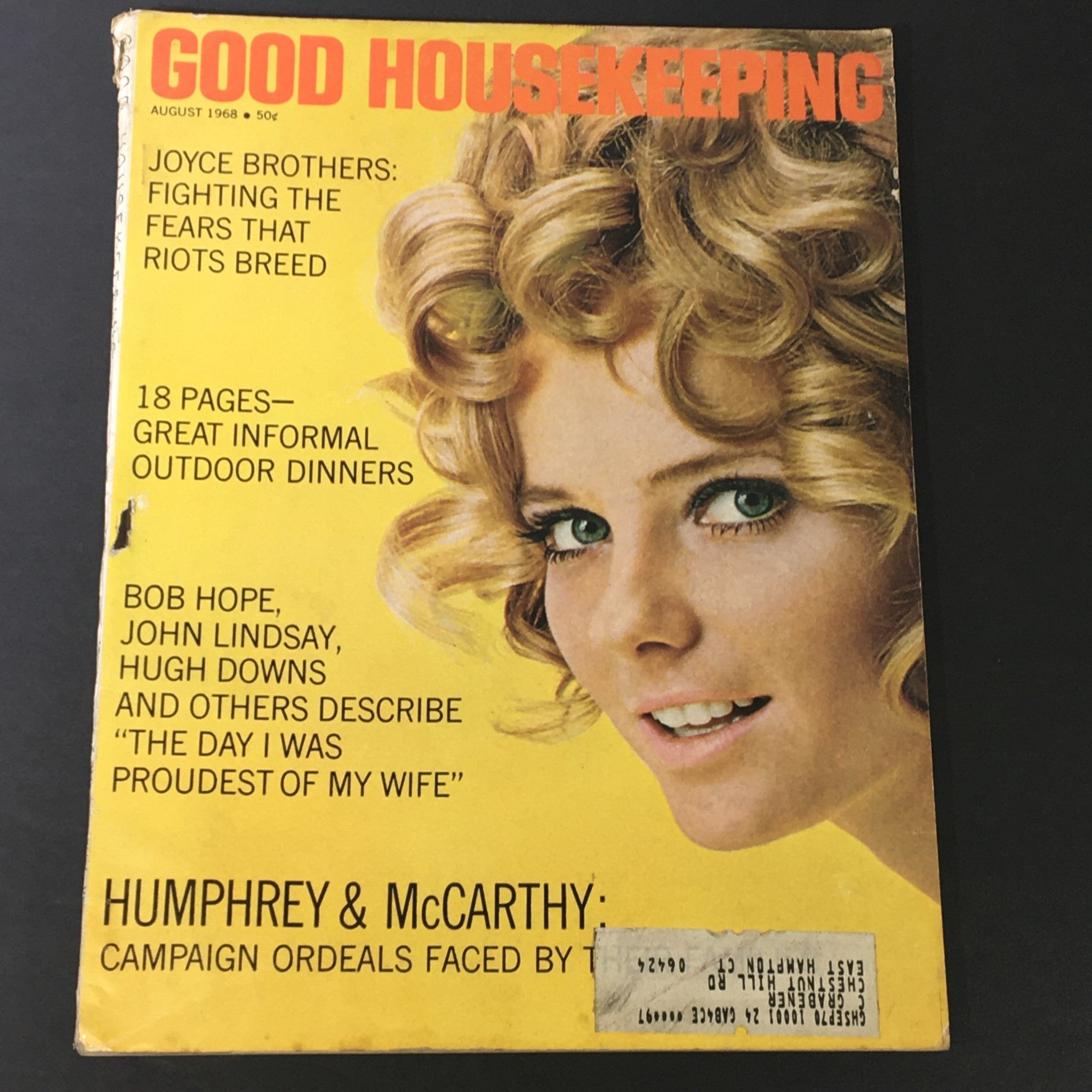 Good Housekeeping Magazine August 1968 Bob Hope, John Lindsay, Joseph McCarthy