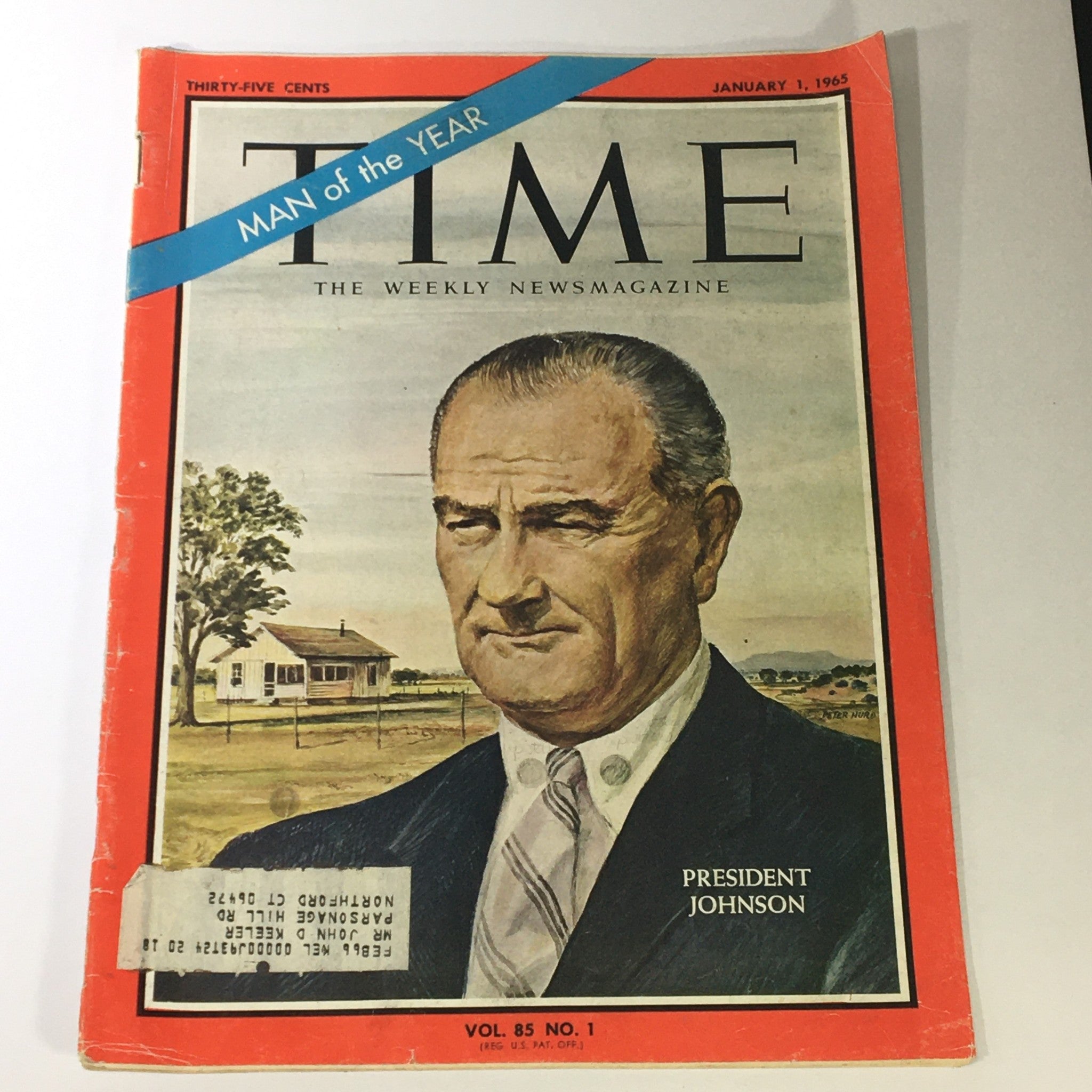 VTG Time Magazine January 1 1965 Vol 85 #1 President Lyndon B. Johnson