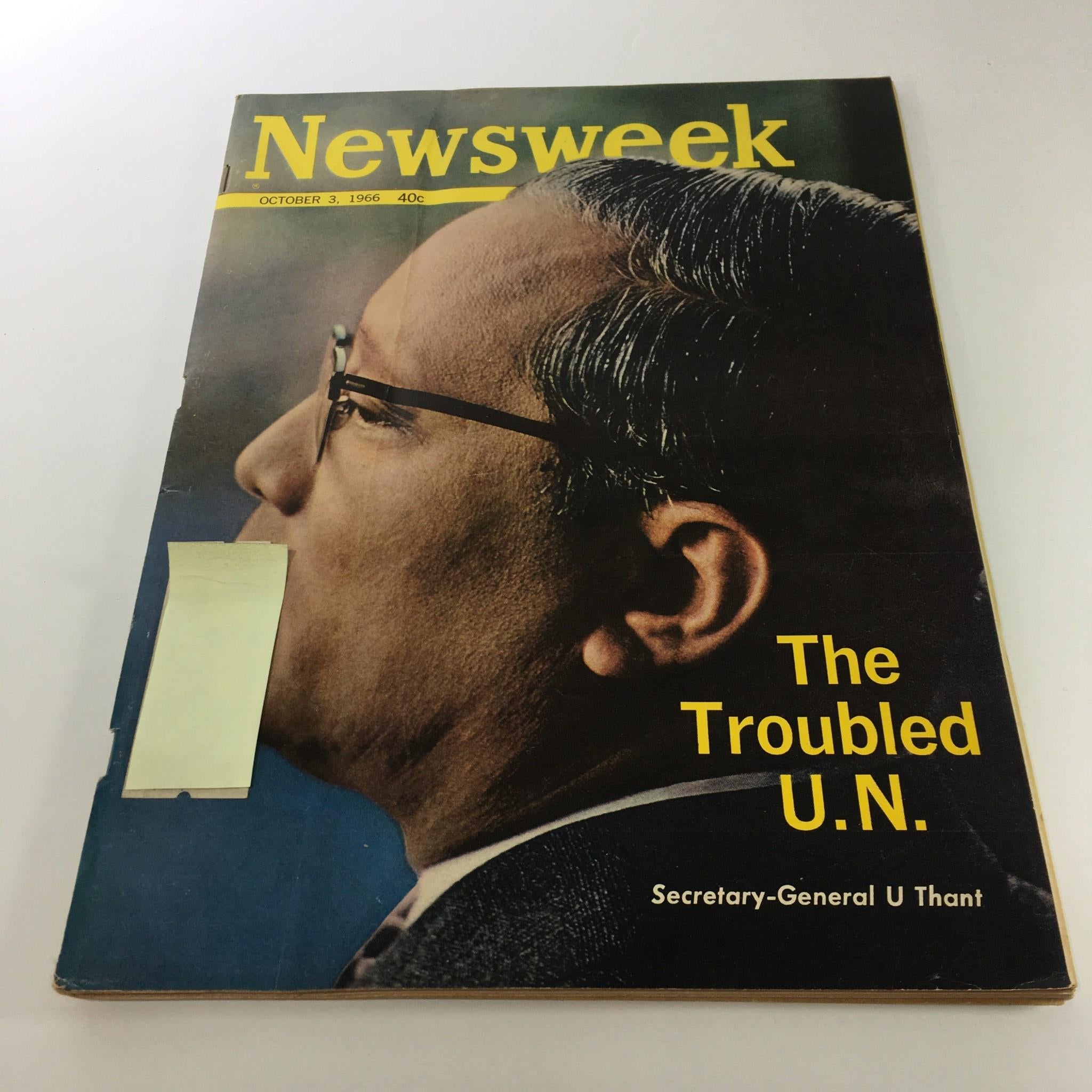 VTG Newsweek Magazine: October 3 1966 U.N. Secretary-General U Thant