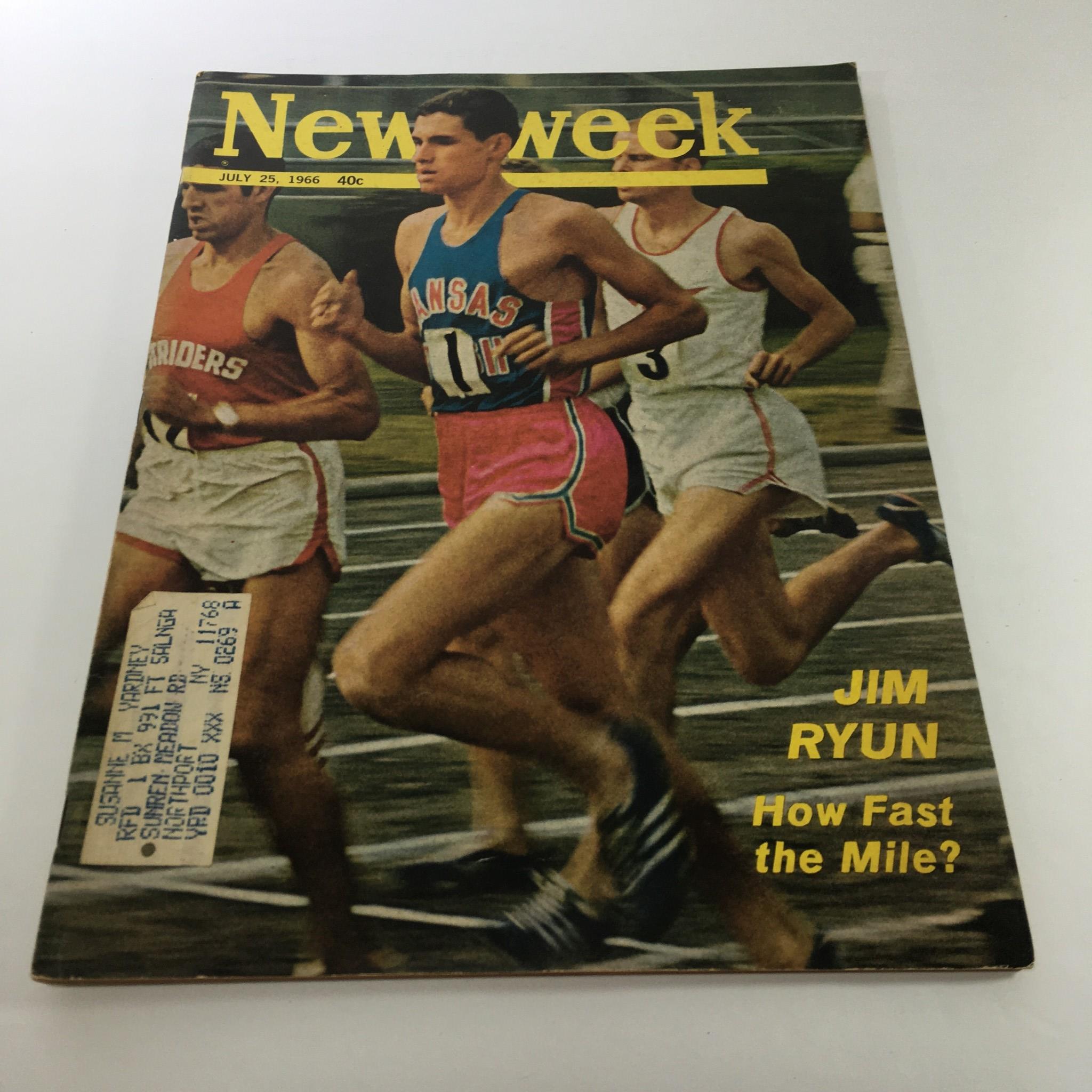 VTG Newsweek Magazine: July 25 1966 - Jim Ryun: How Fast the Mile?