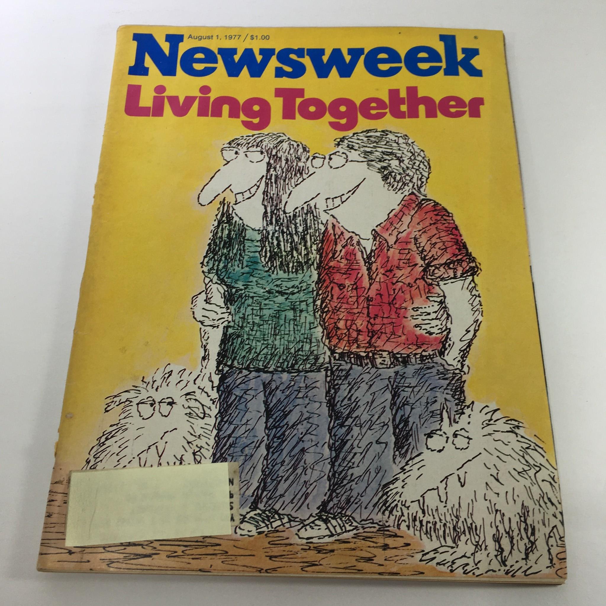 Newsweek Magazine: August 1 1977 - Living Together - Cartoons on Cover