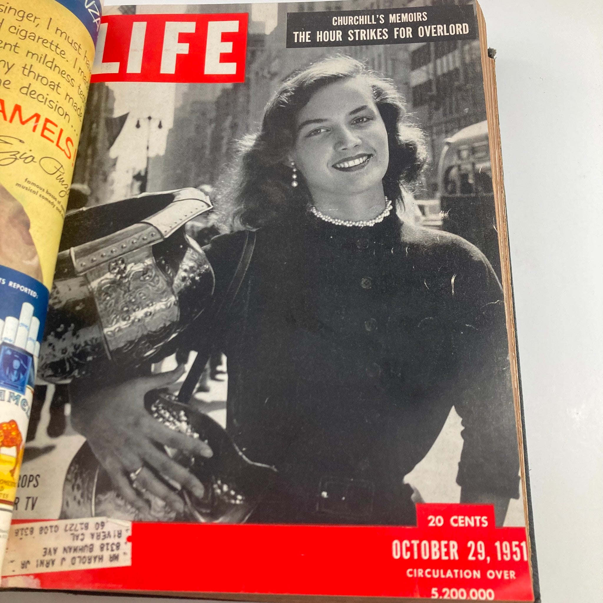 VTG 1951 Bound Life Magazine October - December Weekly Issue