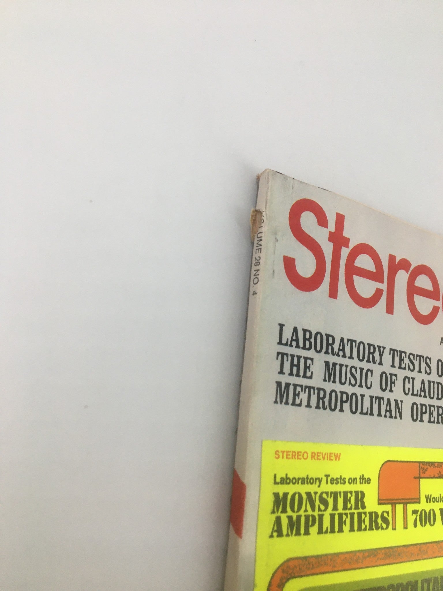 VTG Stereo Review Magazine April 1972 The Super-Amplifier Lab Test No Label