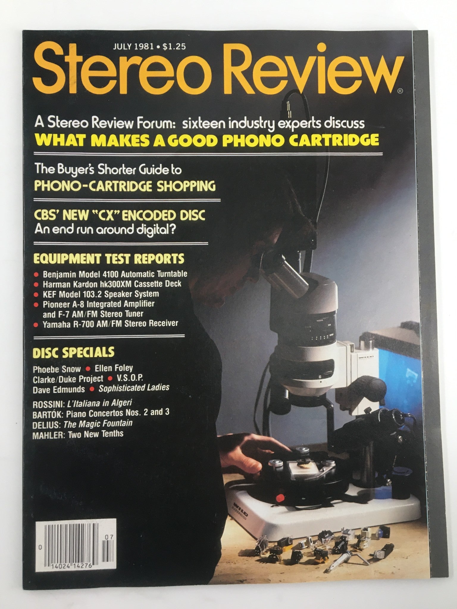 VTG Stereo Review Magazine July 1981 Phono-Cartridge Shopping Guide No Label