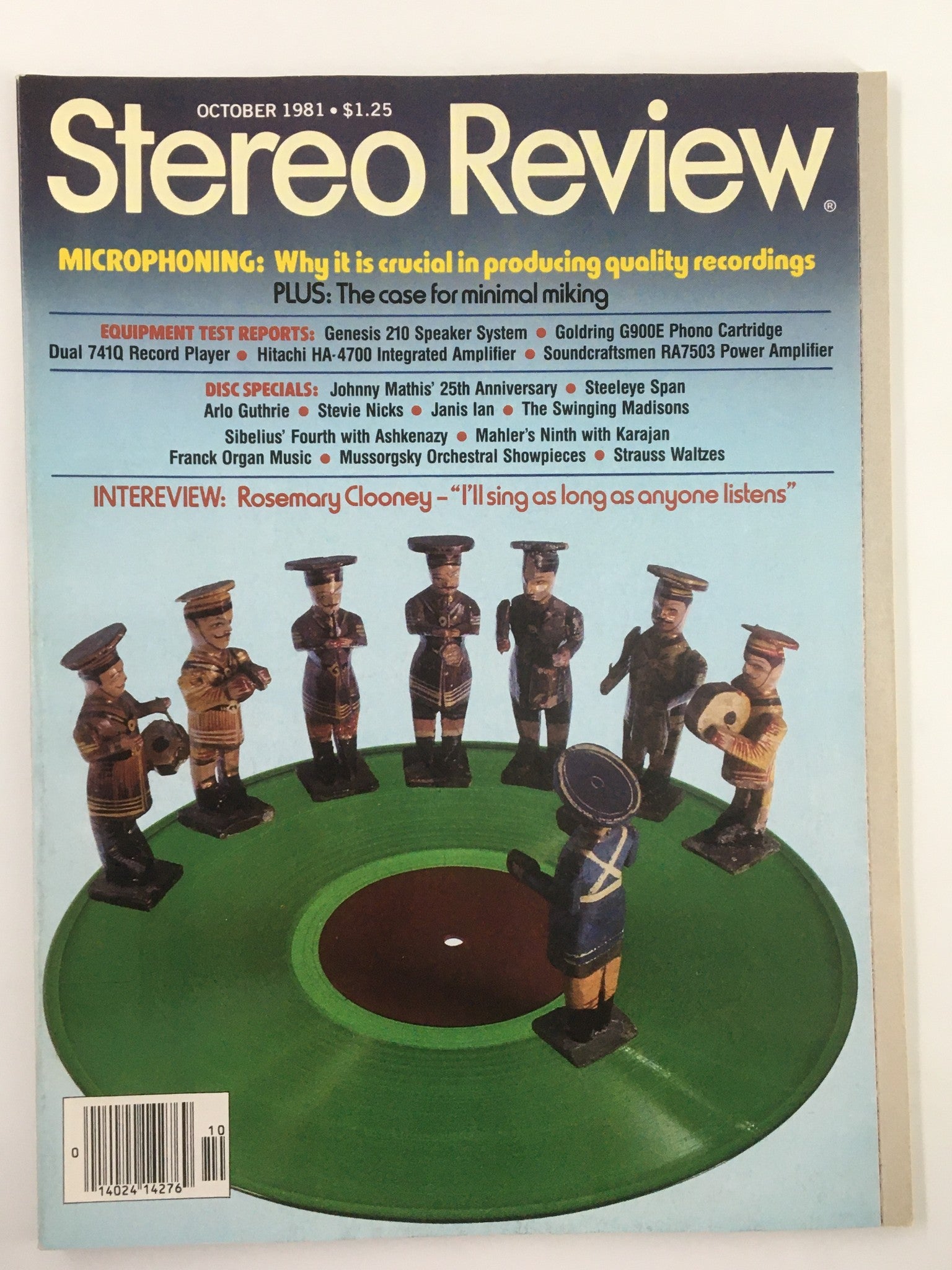 VTG Stereo Review Magazine October 1981 Rosemary Clooney Interview No Label