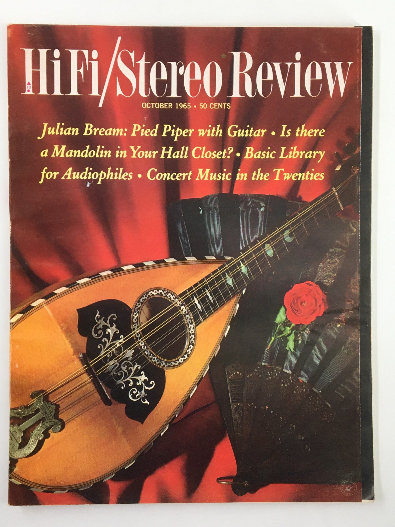 VTG HiFi/Stereo Review Magazine October 1965 Julian Bream's Pied Piper No Label