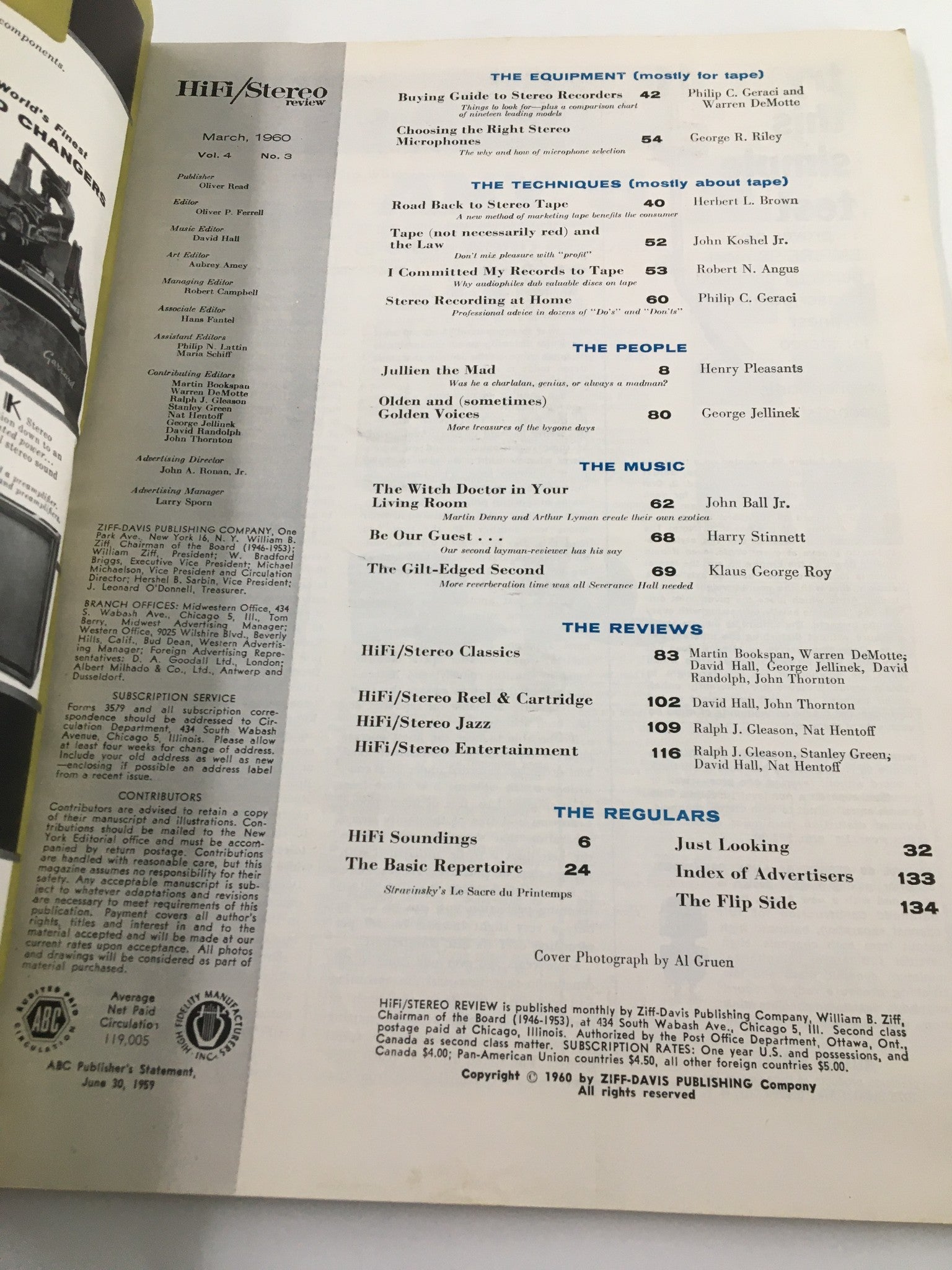 VTG HiFi/Stereo Review Magazine March 1960 Henry Pleasants and Klaus George Roy