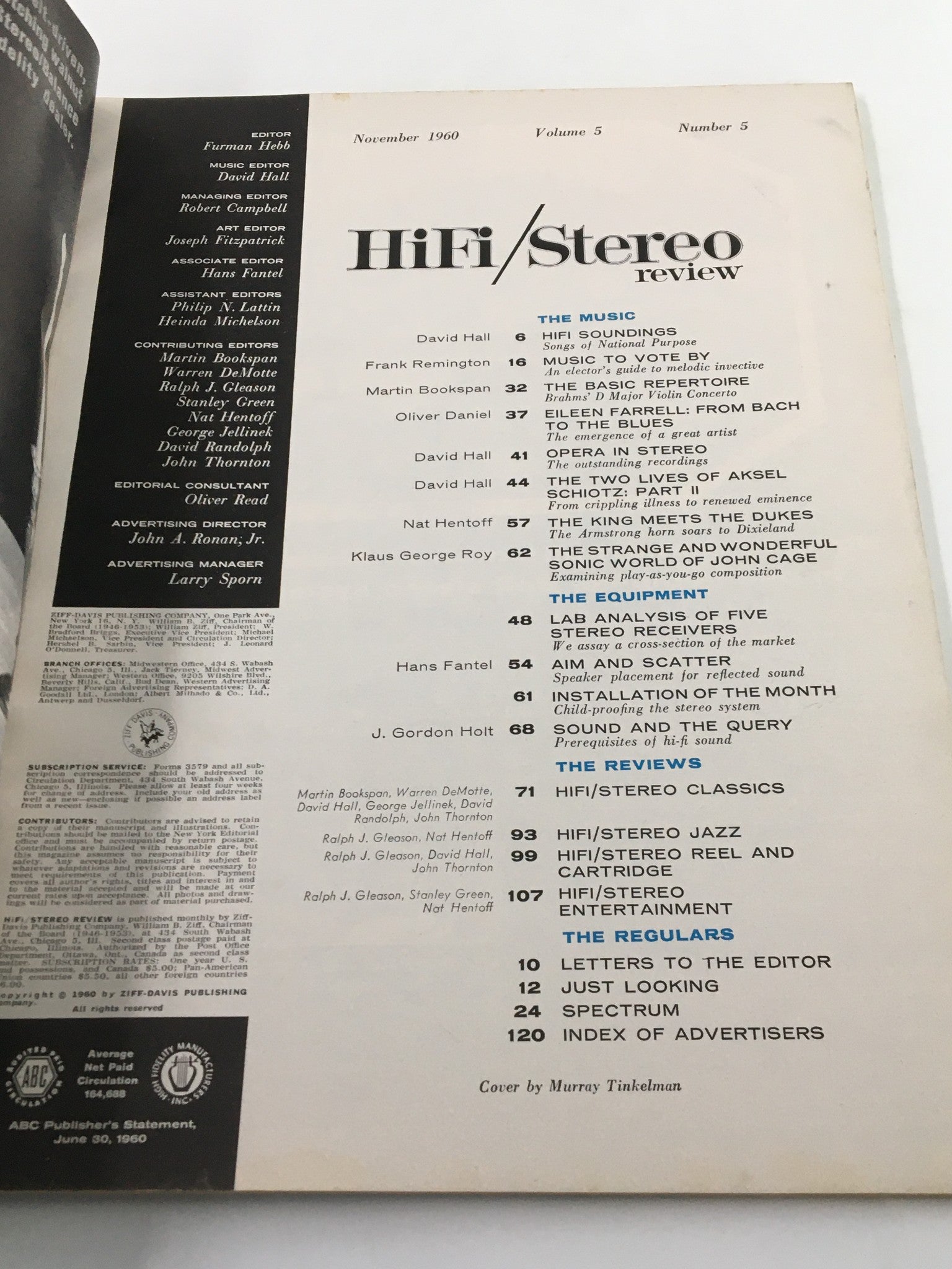 VTG HiFi/Stereo Review Magazine November 1960 Eileen Farrell Byways to the Met