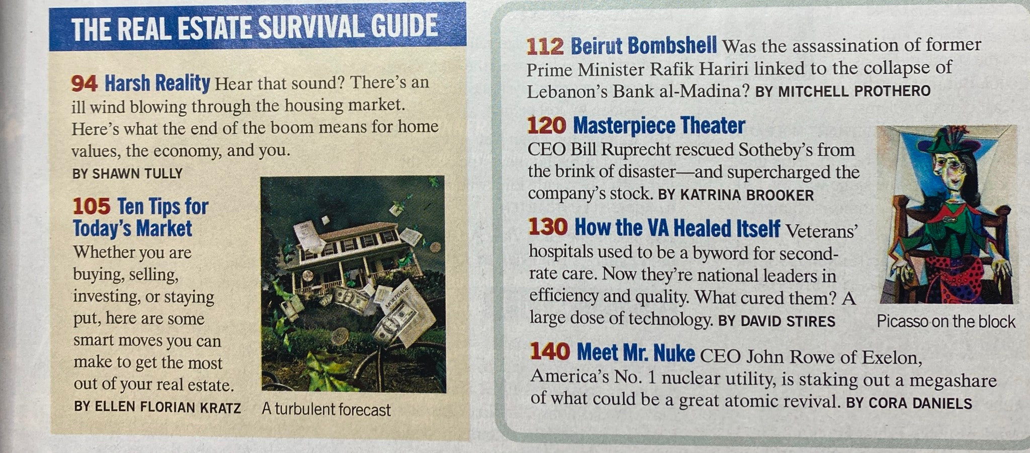 Fortune Magazine May 15, 2006 The Real Estate Survival Guide