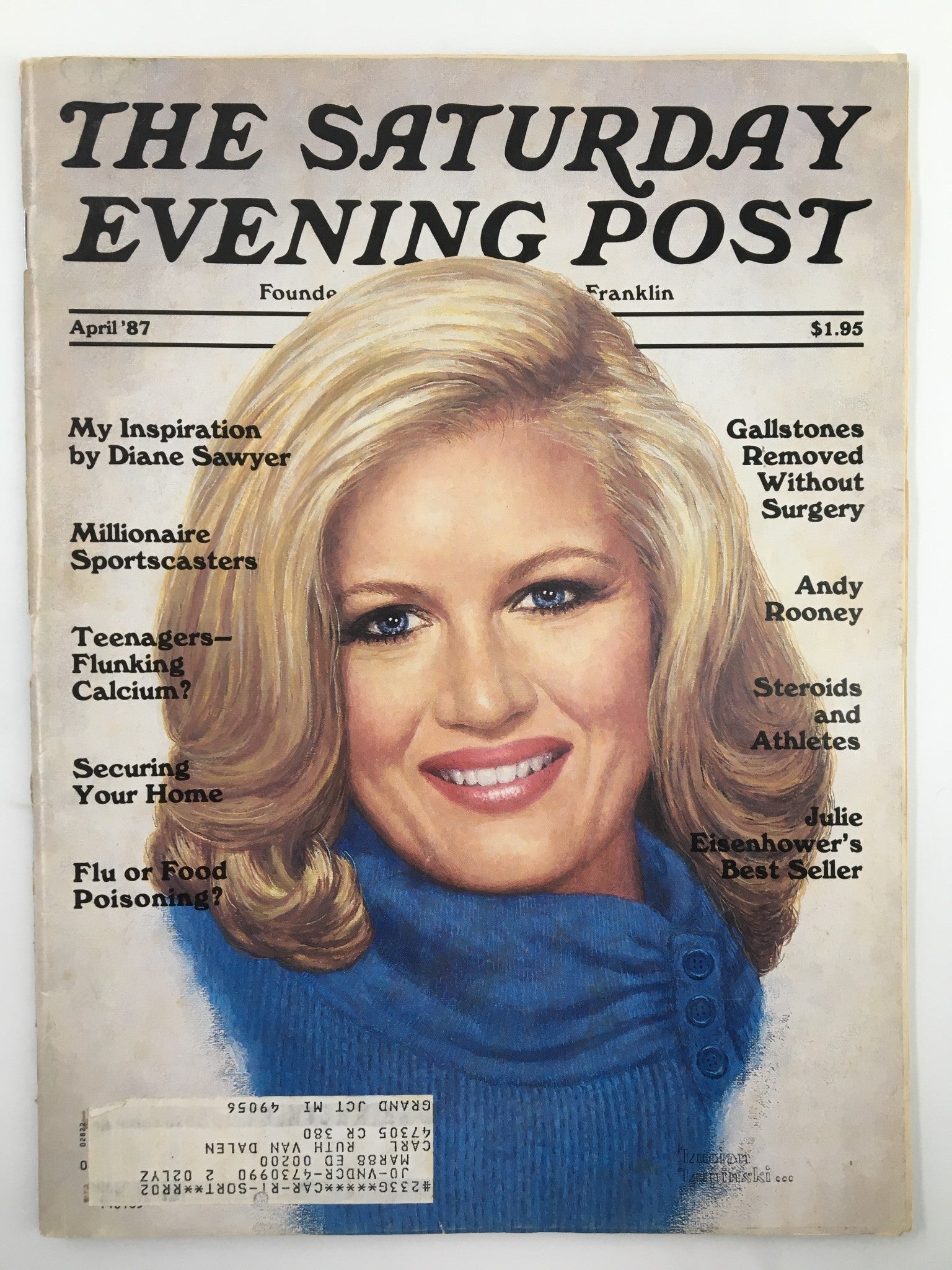 The Saturday Evening Post April 1987 Vol 259 #3 My Inspiration by Diane Sawyer