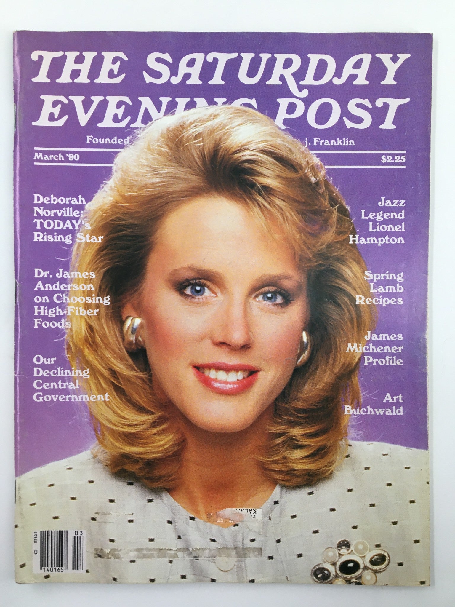 The Saturday Evening Post March 1990 Deborah Norville Today's Rising Star