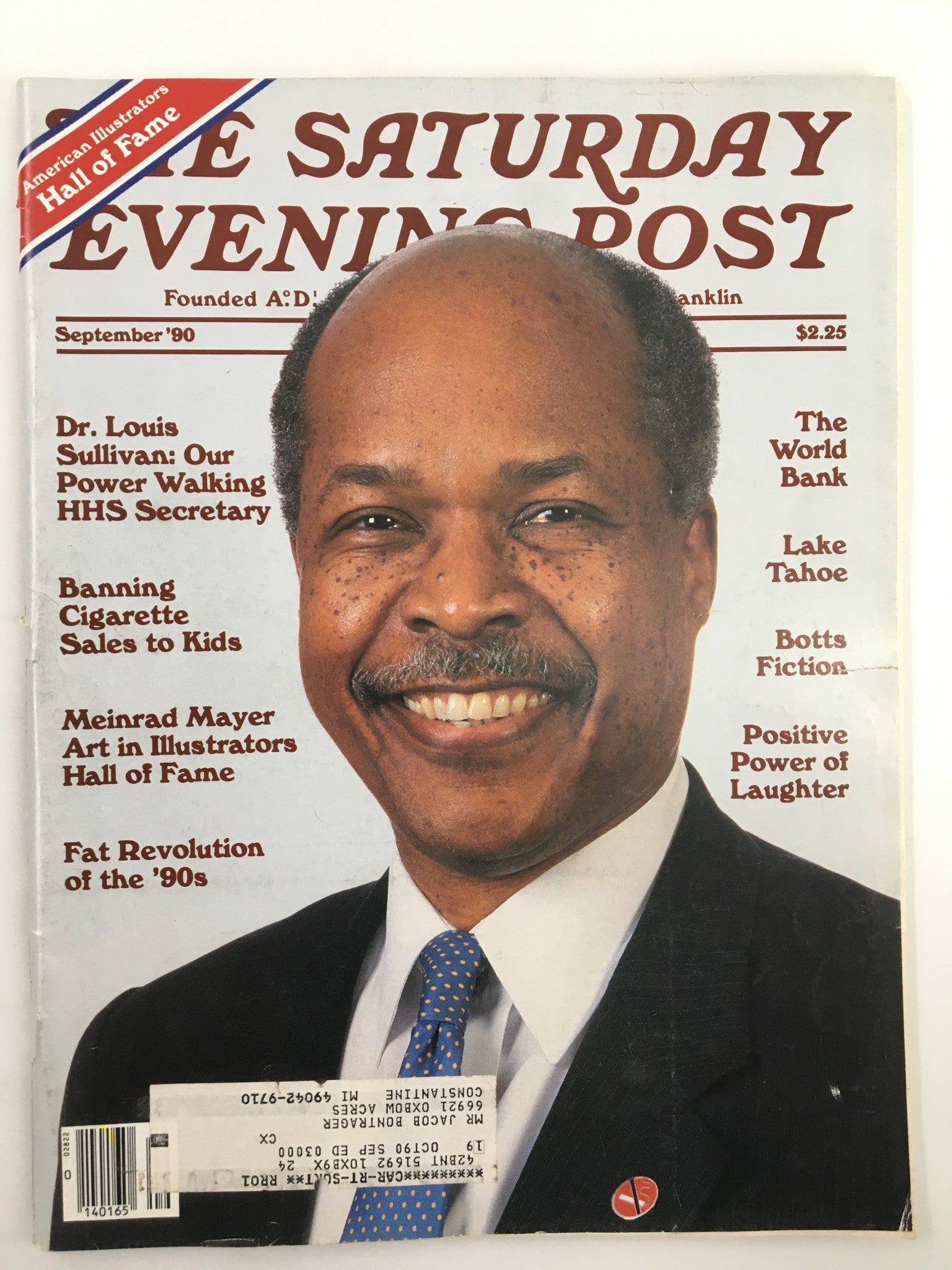 The Saturday Evening Post September 1990 Dr. Louis Sullivan HHS Secretary