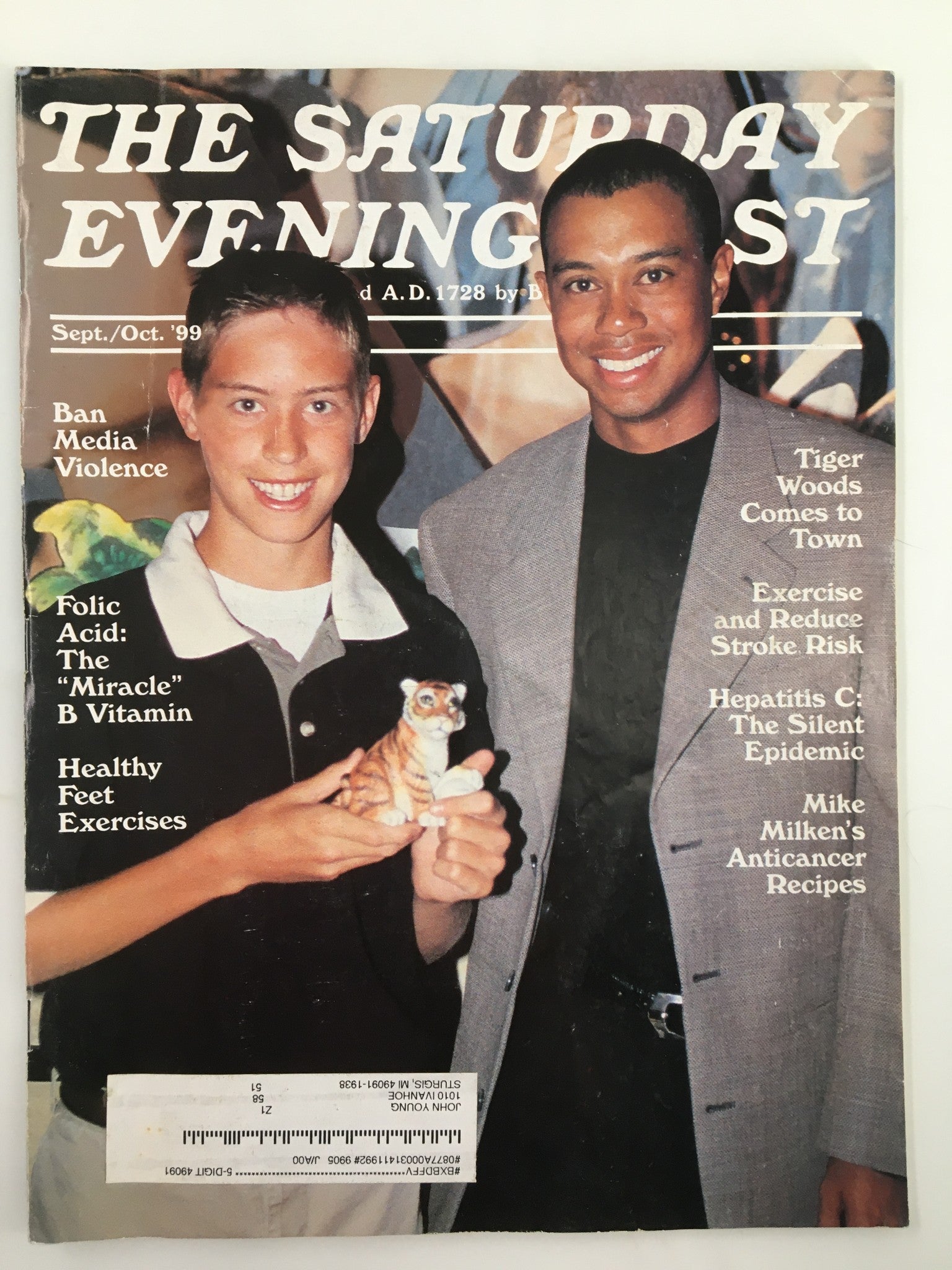 The Saturday Evening Post September 1999 Tiger Woods Comes to Town