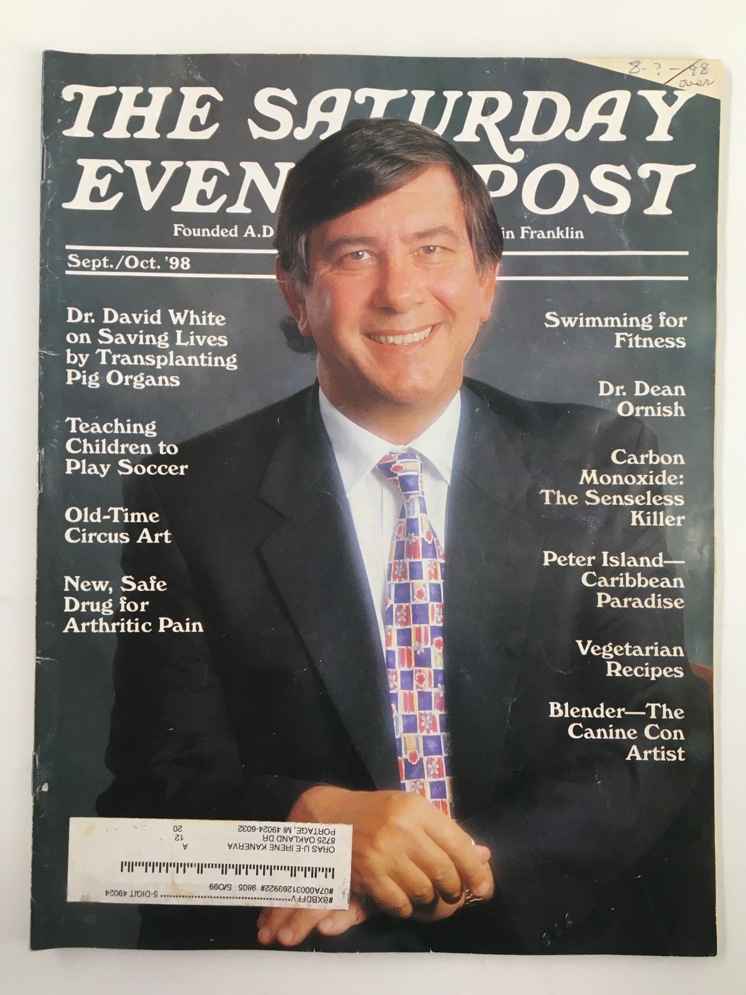 The Saturday Evening Post September 1998 Dr. David White and Dr. Dean Ornish