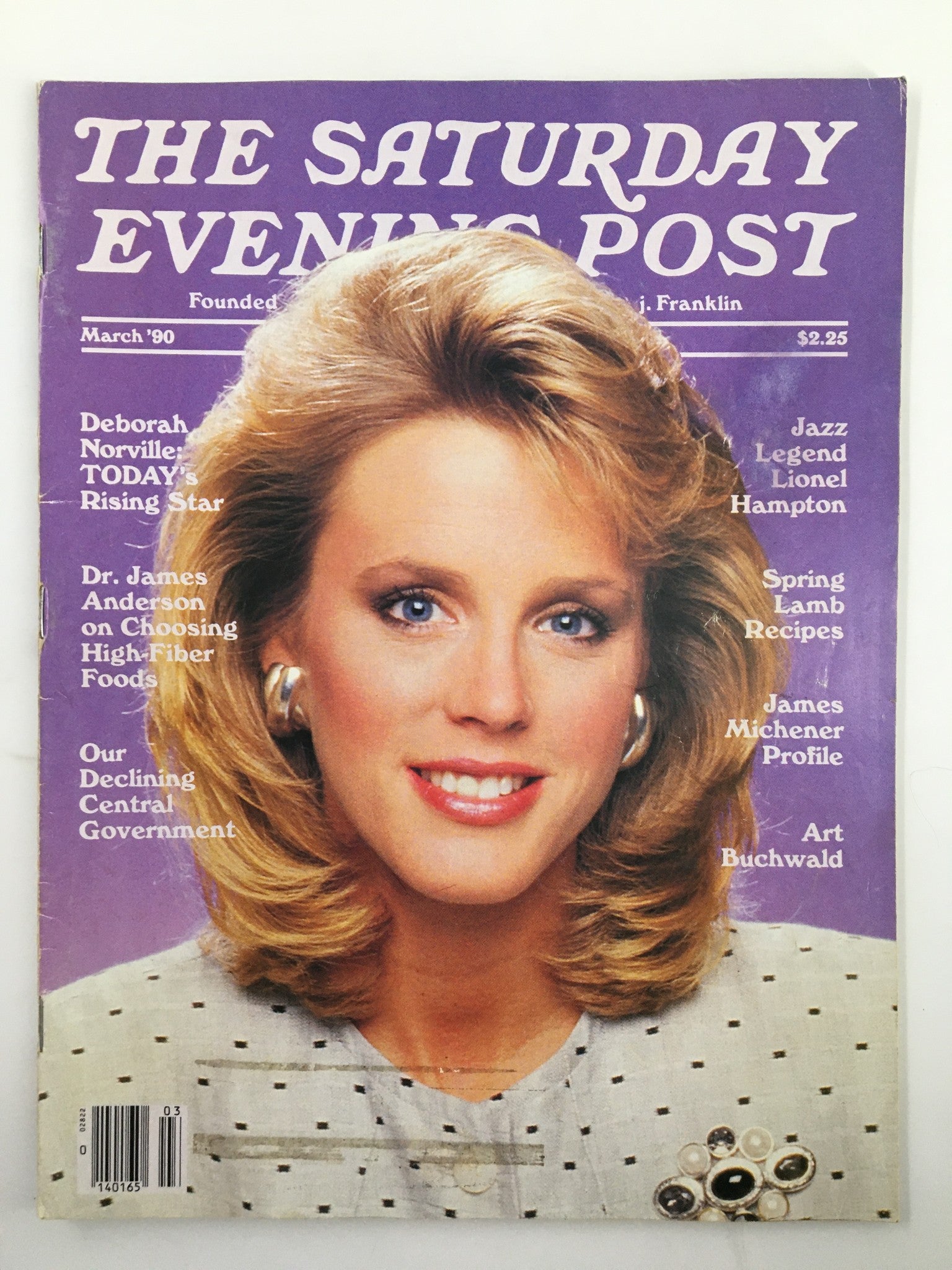 The Saturday Evening Post March 1990 Deborah Norville & Lionel Hampton