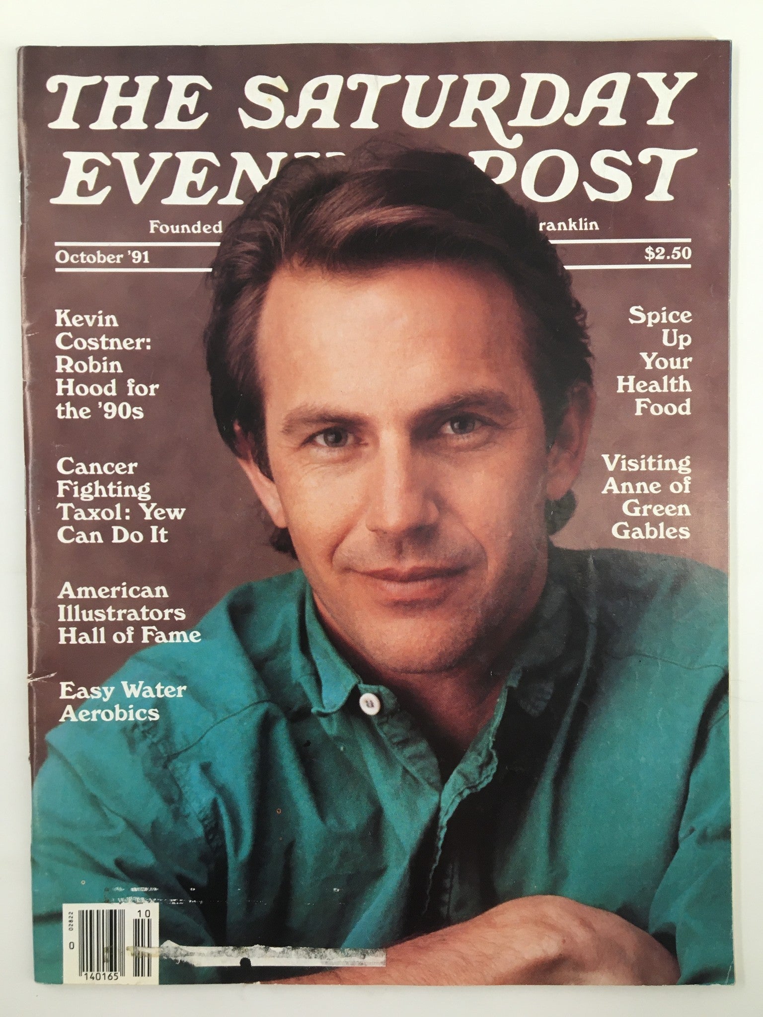 The Saturday Evening Post October 1991 Kevin Costner Robin Hood for the '90s